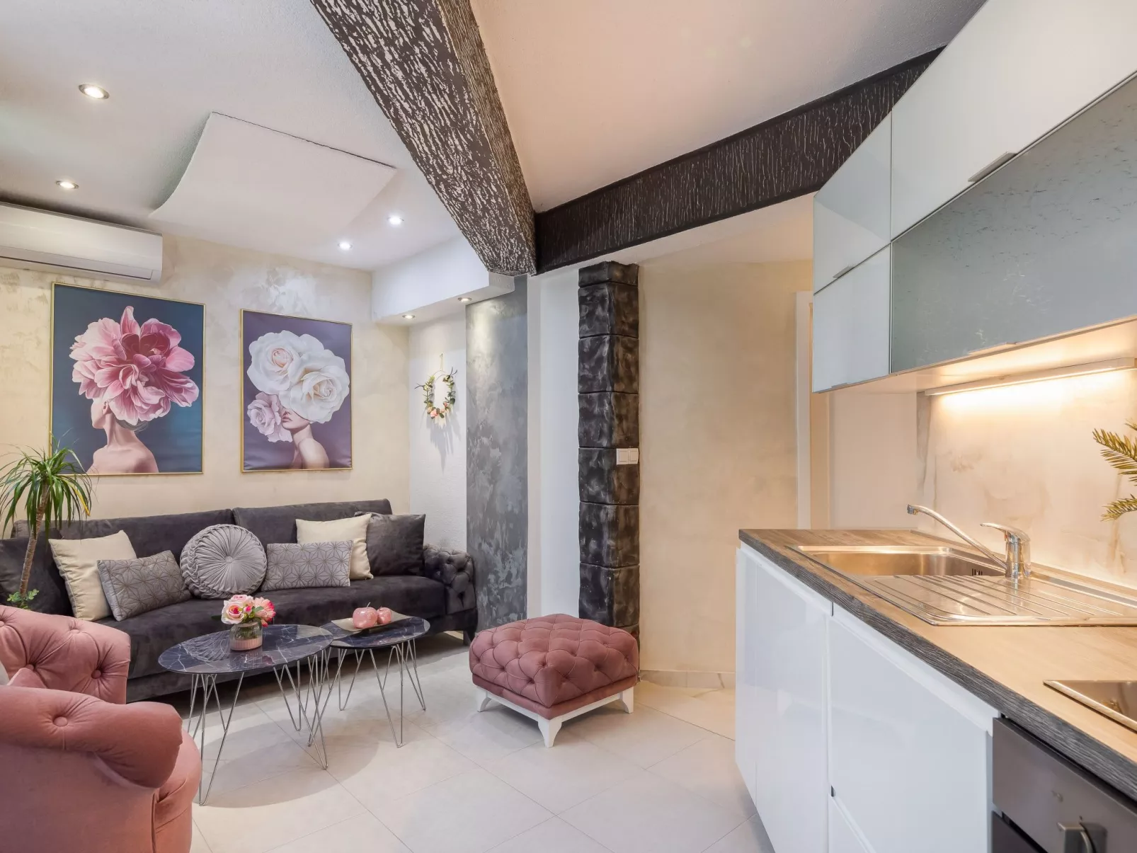 Schönes Appartement am Strand mit Terrasse-Binnen