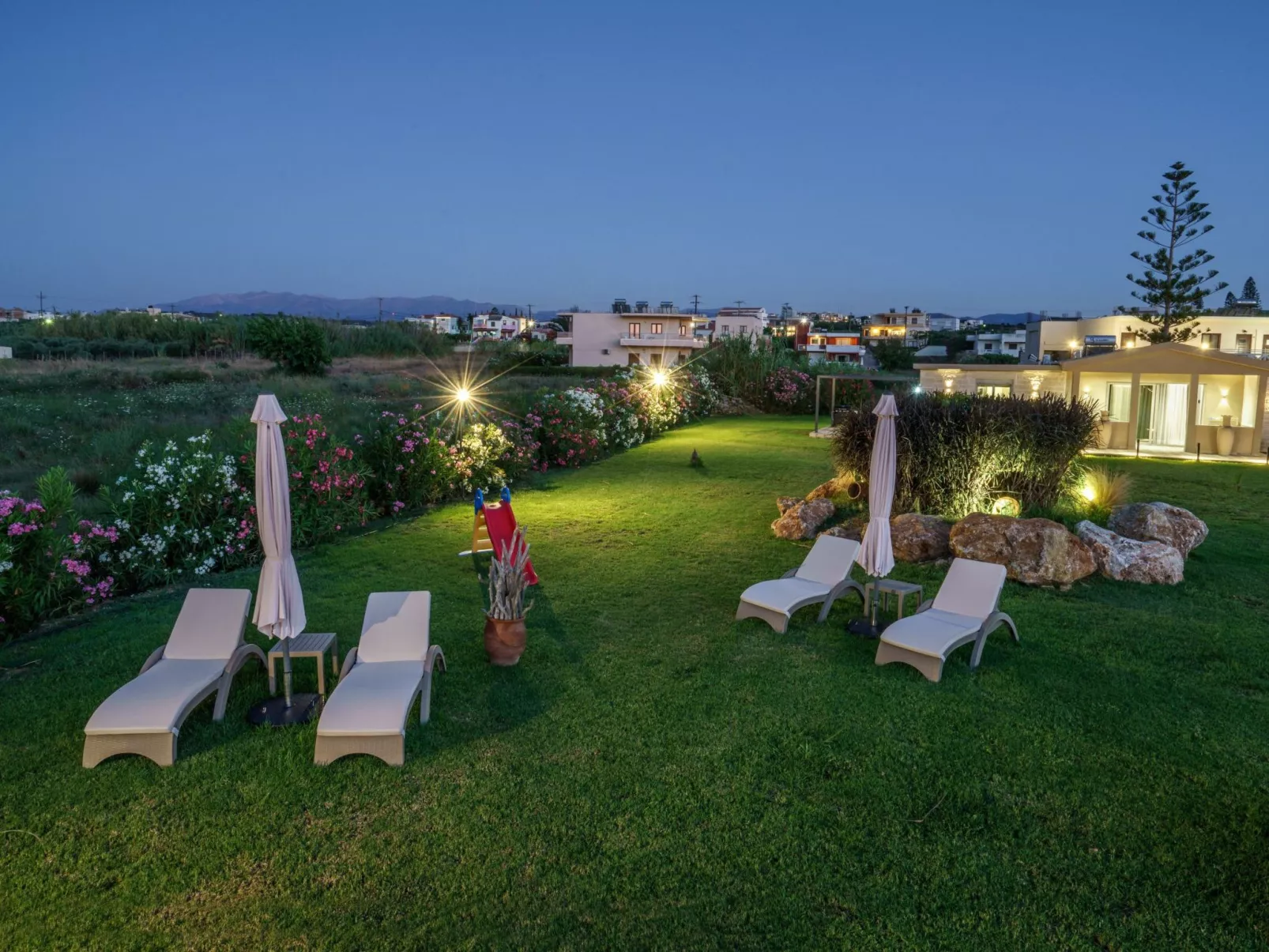 Neue Strandvilla SixStars in Chania, mit Sauna-Buiten