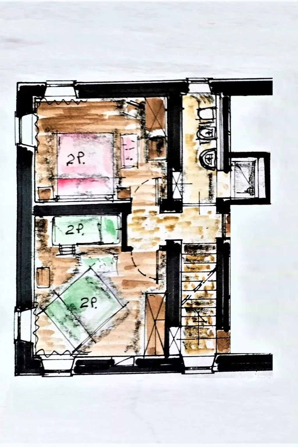 Große Wohnung mit Blick von den Bergen bis zum Meer