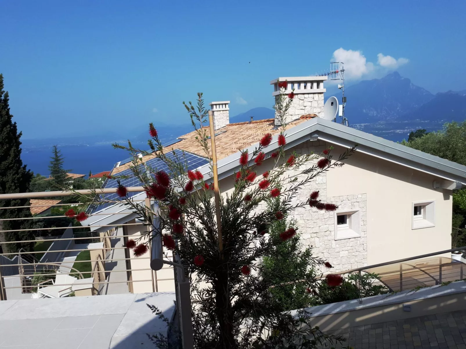 Flacher Sonnenuntergang