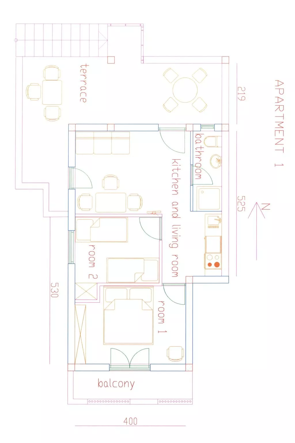 Wohnung in Sveta Nedilja mit privatem Parkplatz