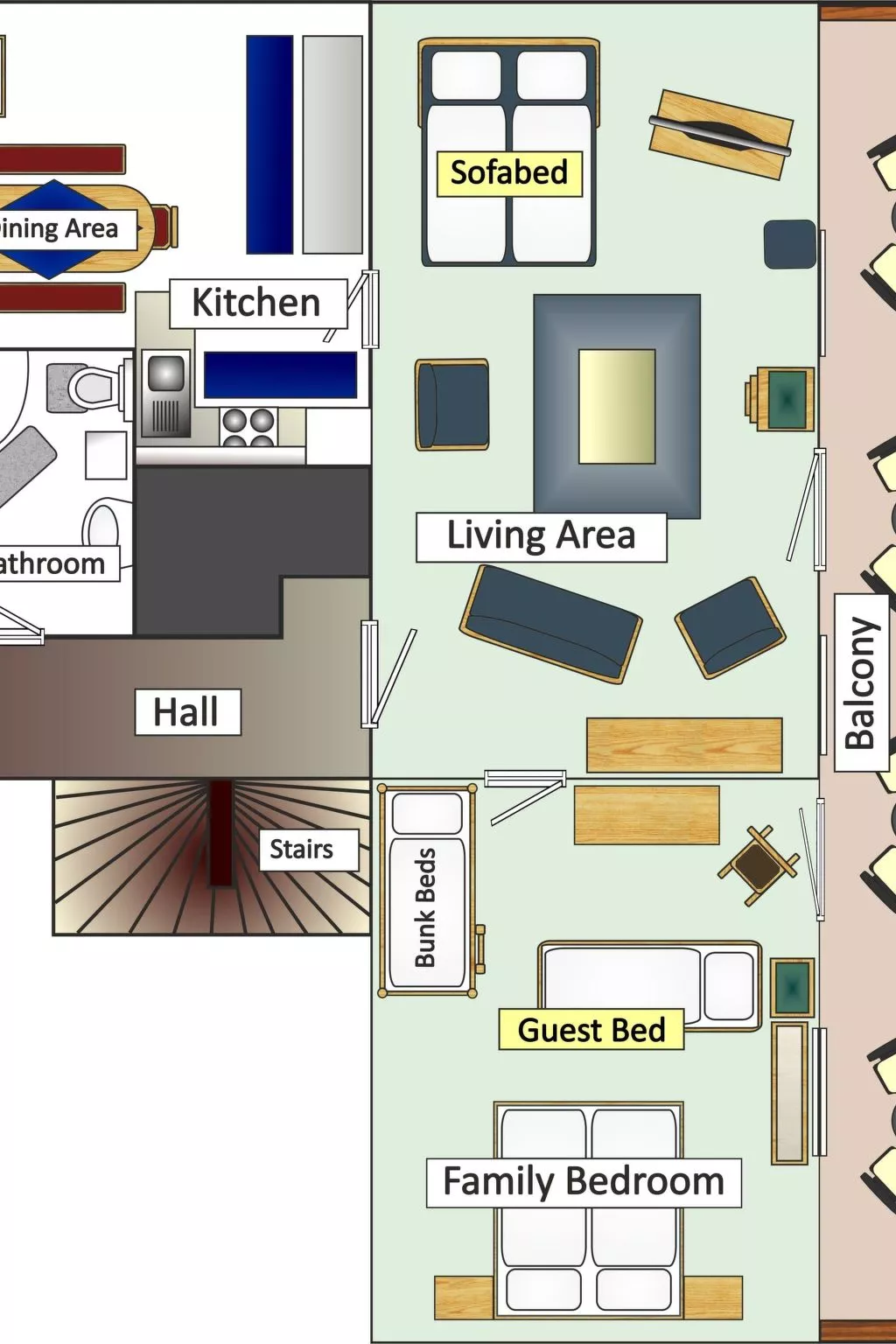 Geräumiges Apartment mit Panoramabergblick-Binnen