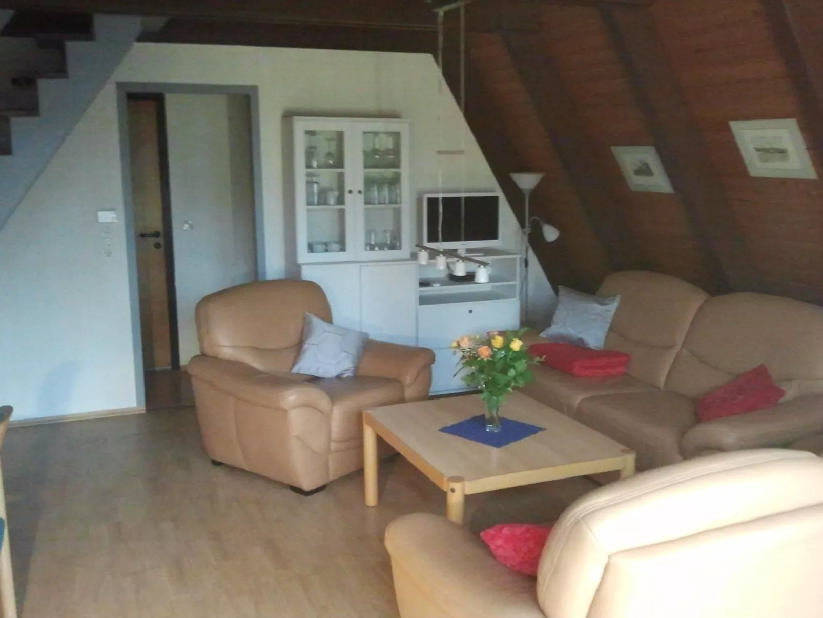 Unmittelbar hinter dem Deich gelegenes Nurdachhaus-Binnen