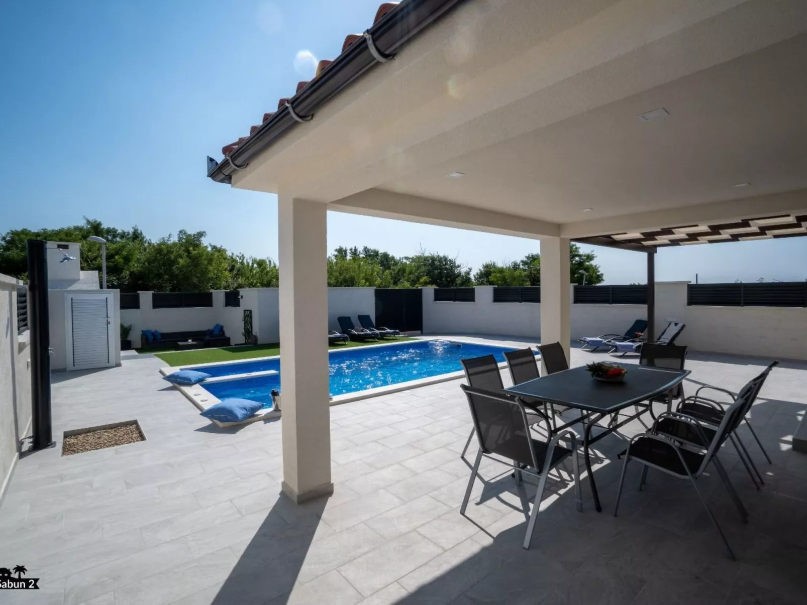 Villa mit beheiztem Pool Privlaka - TA Leut Agency-Buiten