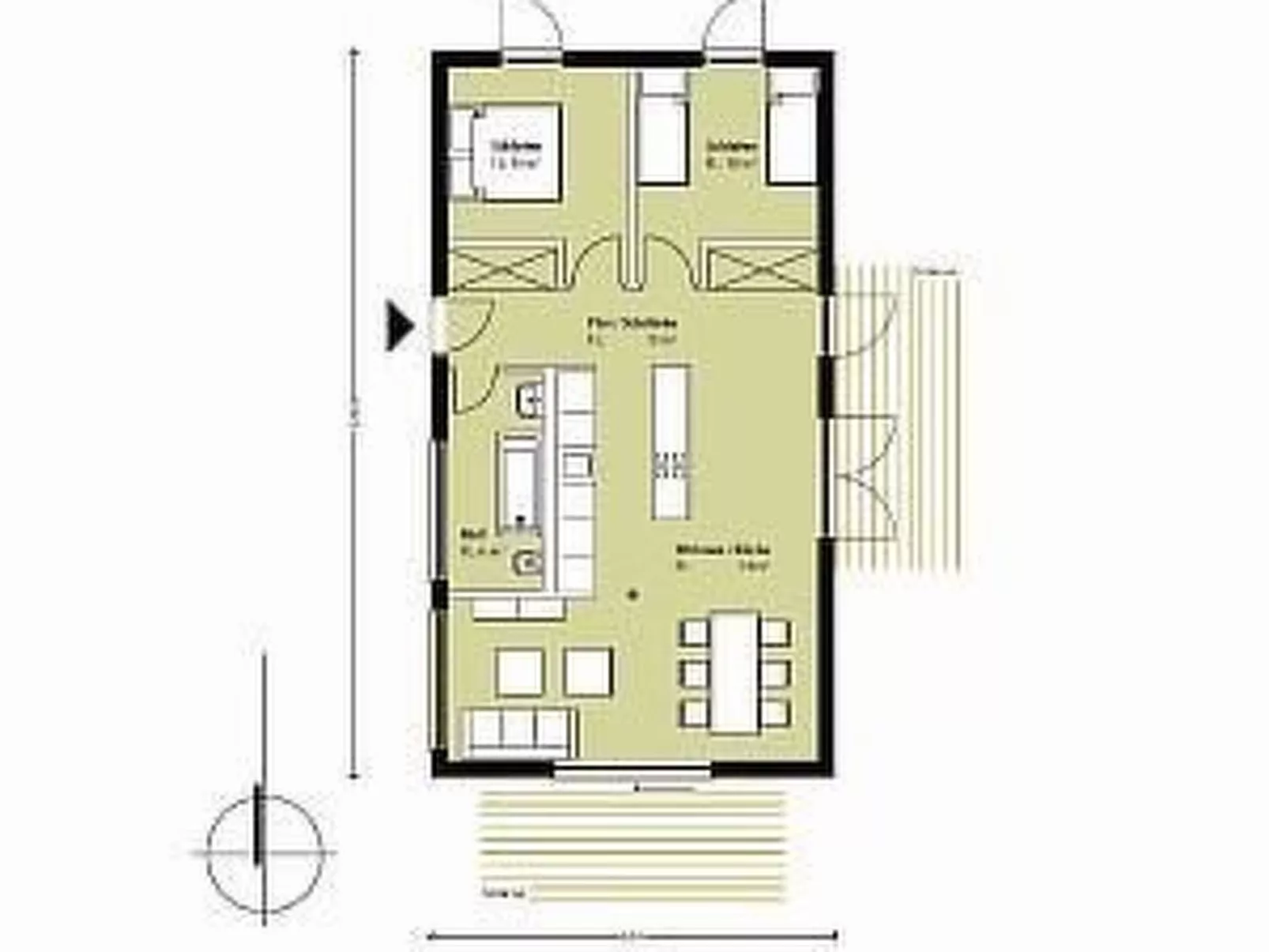 Strandnahes Ferienhaus mit Terrasse und Stellplatz-Binnen