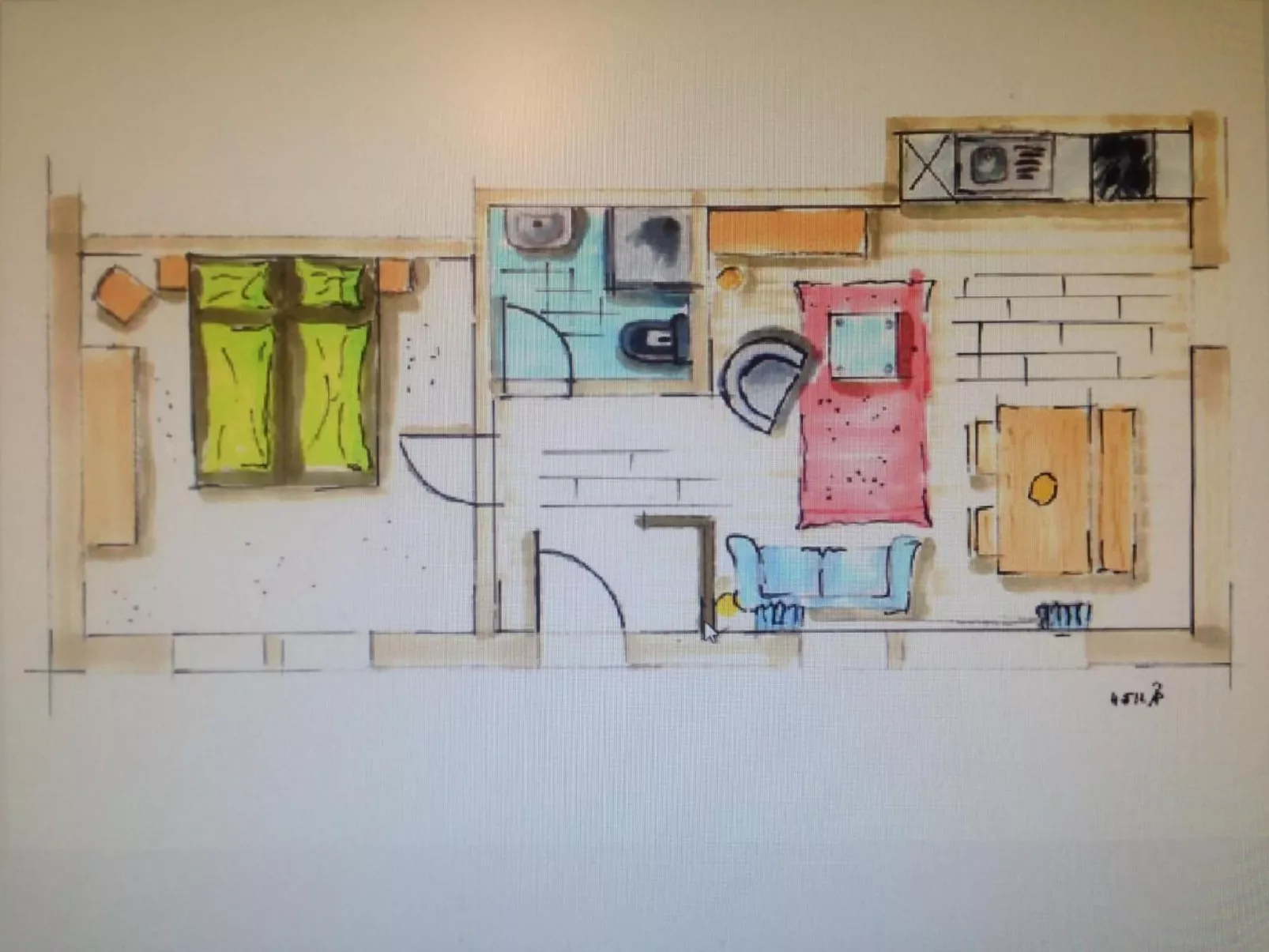 Asterix 2 Bett Wohnung-Binnen