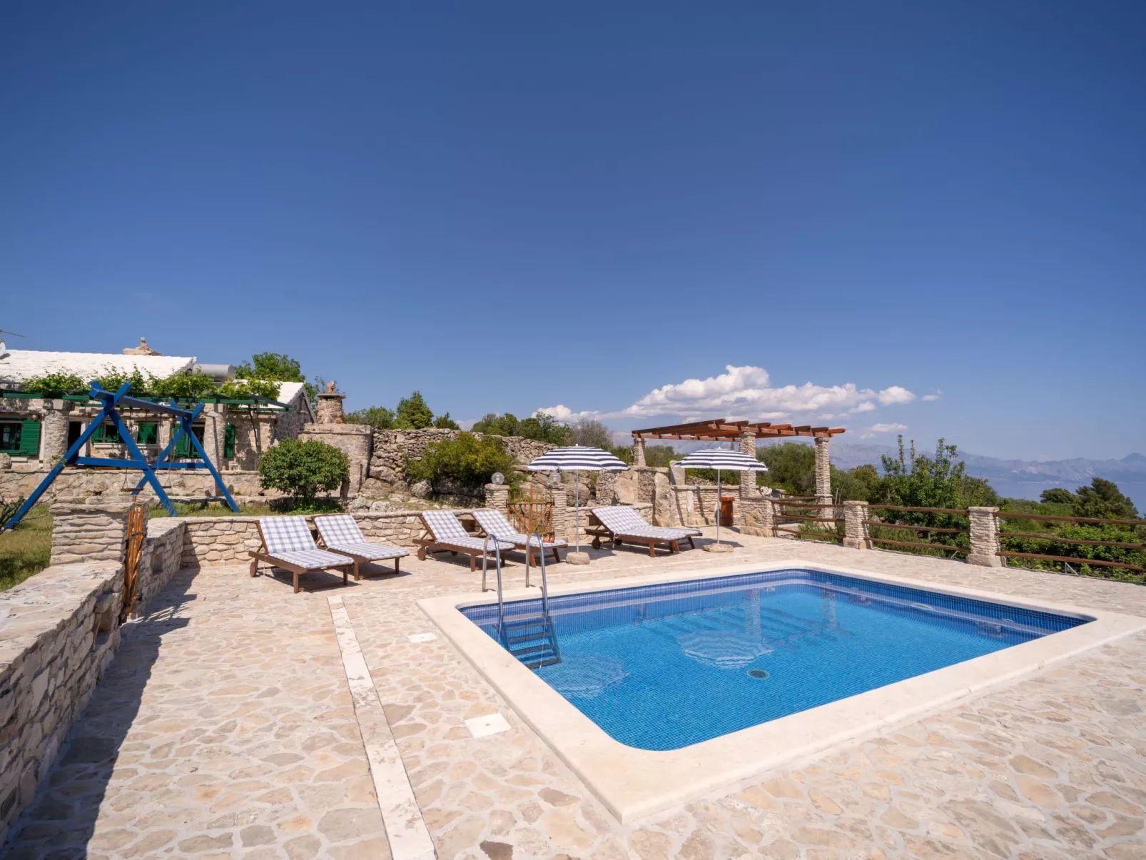 Ranch Visoka in Selca mit Panoramablick aufs Meer-Image-tags.info