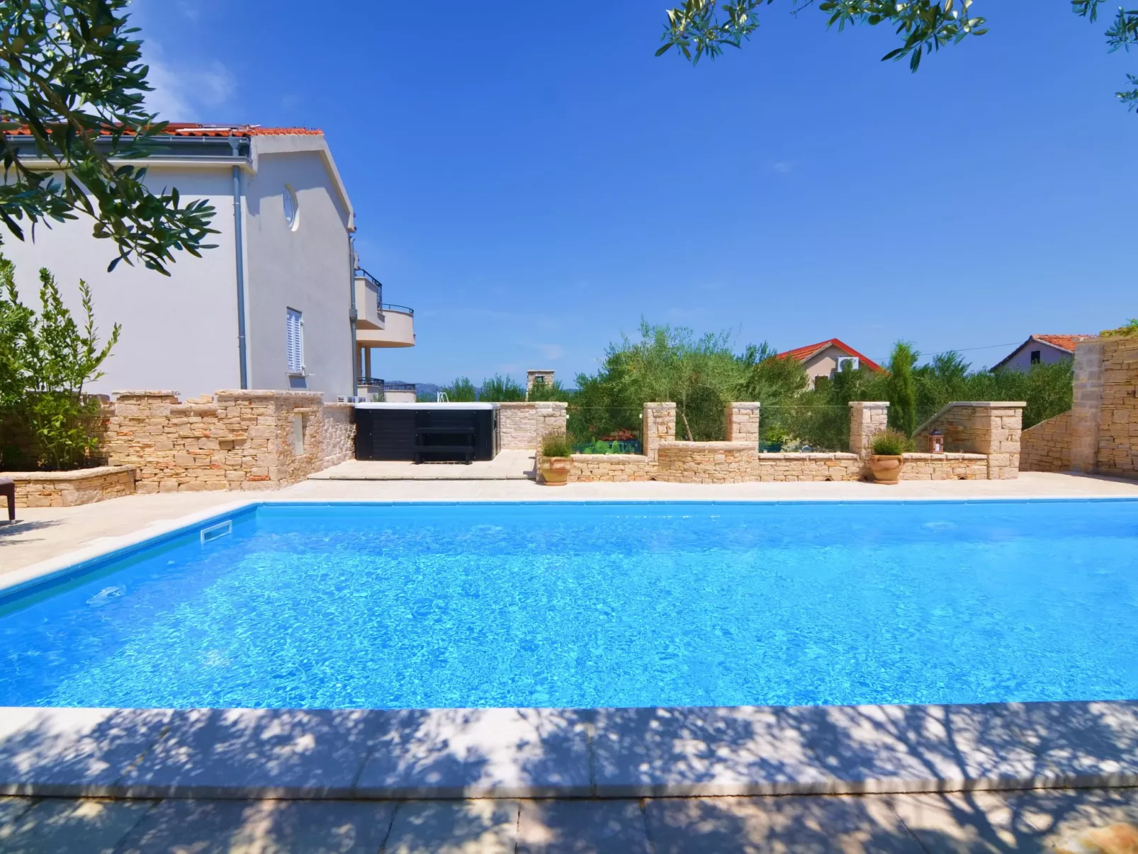 Wohnung "Villa Kos A-1" mit Pool-Buiten