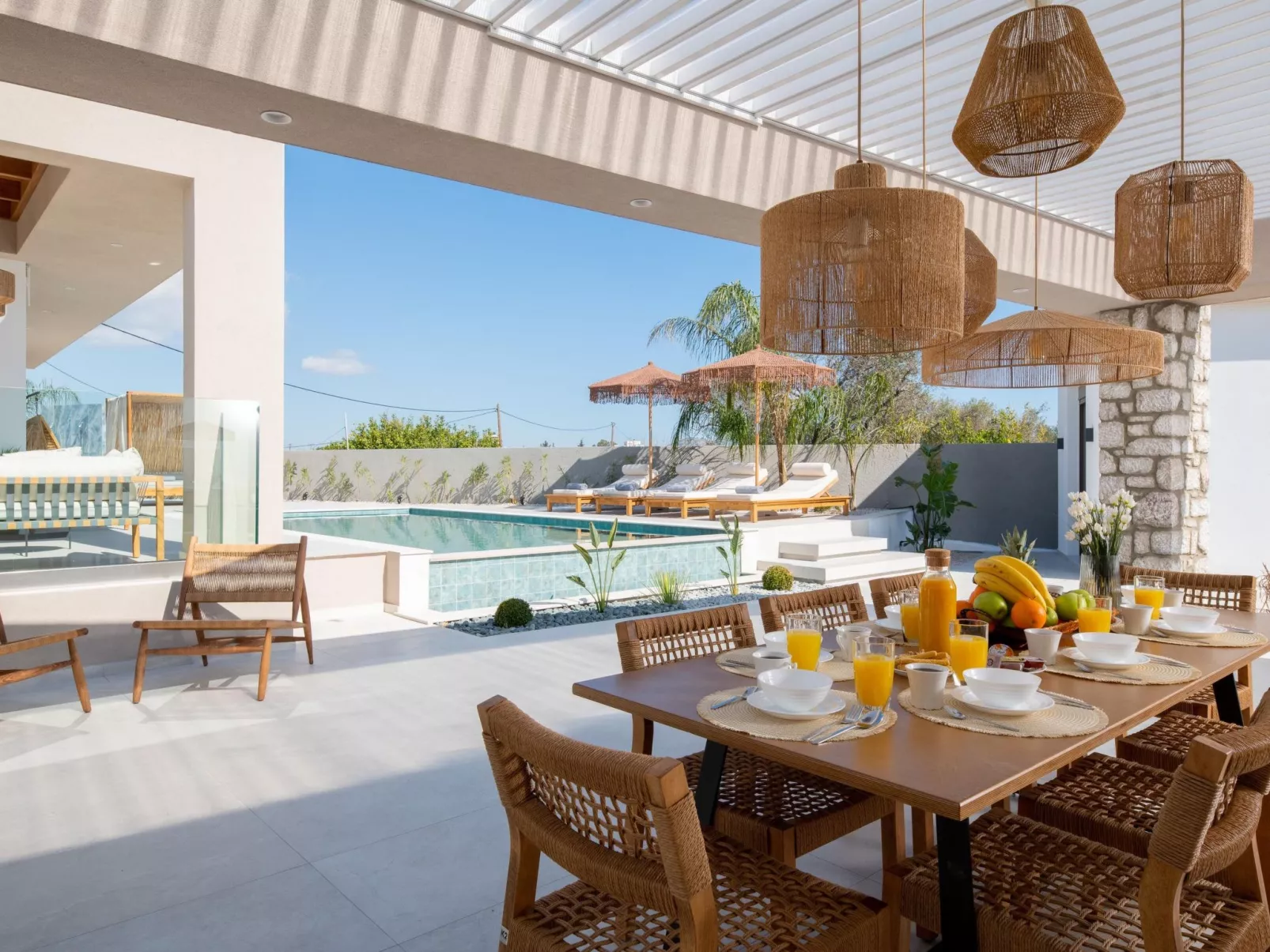 Golf Beach Villa in der Nähe von Afantou Beach-Buiten