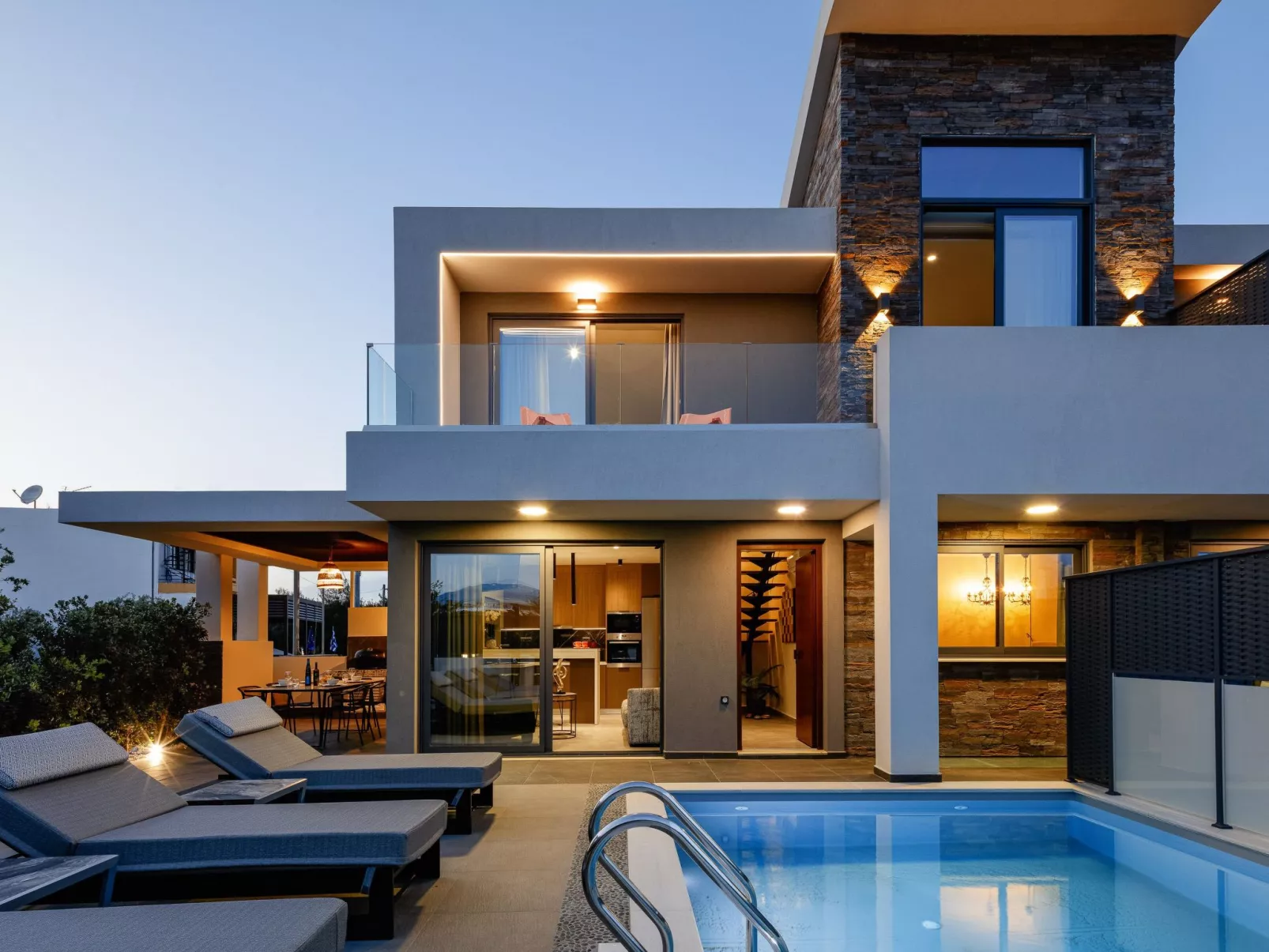 VillAgioi I - Privater Pool und 450m zum Sandstrand-Binnen