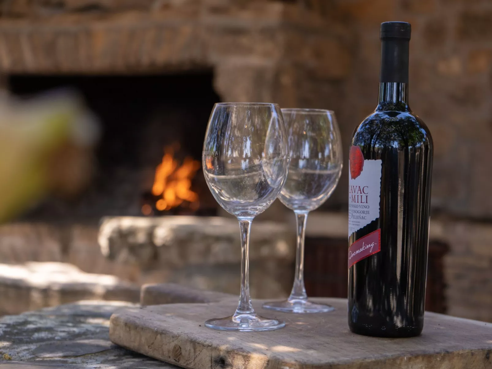 Ranch Visoka in Selca mit Panoramablick aufs Meer-Buiten