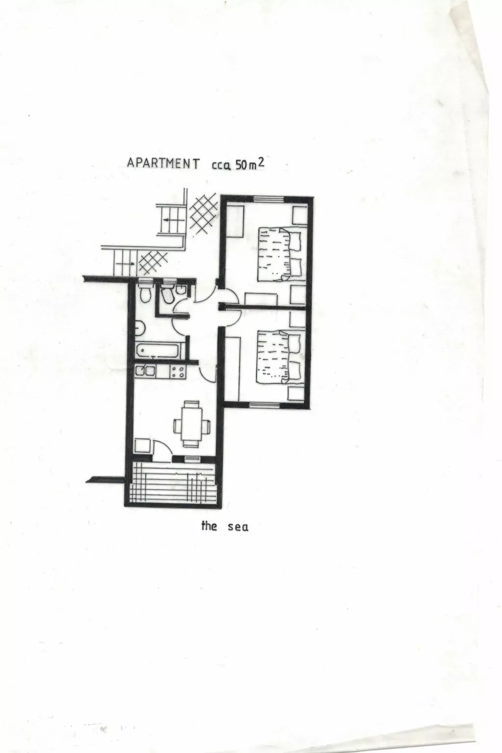 Wohnung mit zwei Schlafzimmern, direkt am Meer-Image-tags.info