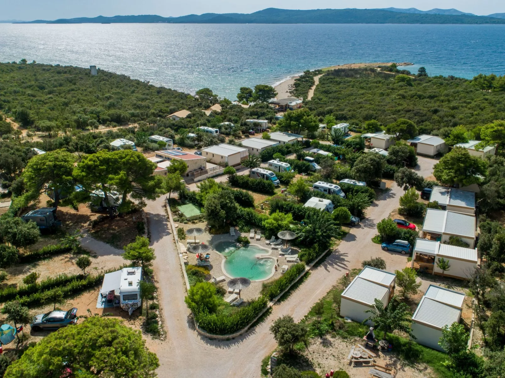 Mobilheim direkt am Strand-Buiten