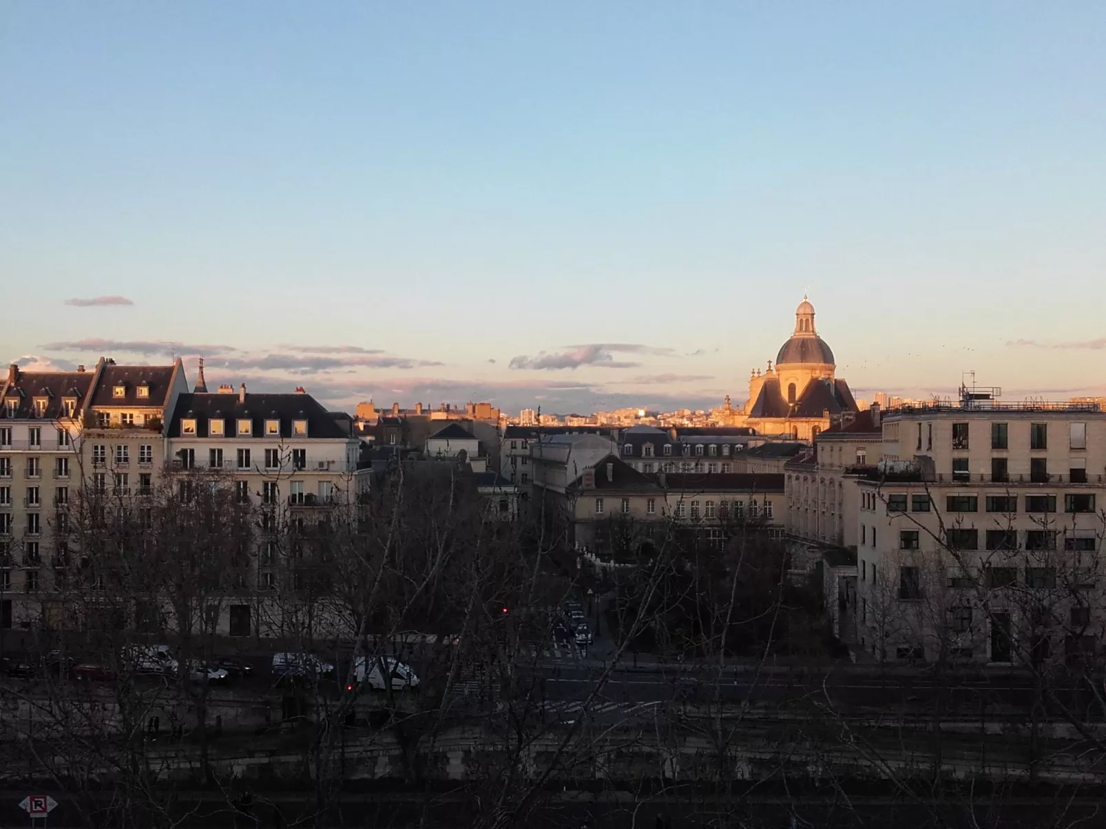 Schöner romantischer Blick auf die Seine-Buiten