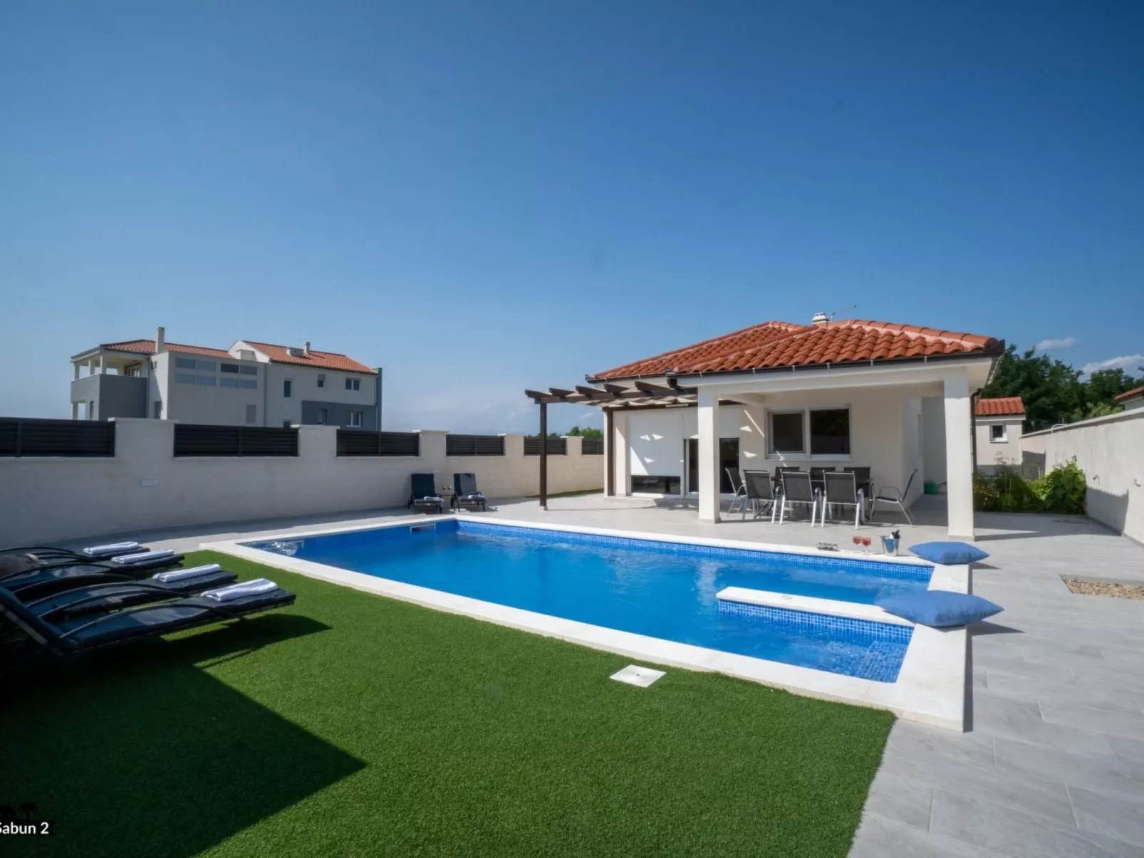 Villa mit beheiztem Pool Privlaka - TA Leut Agency-Buiten