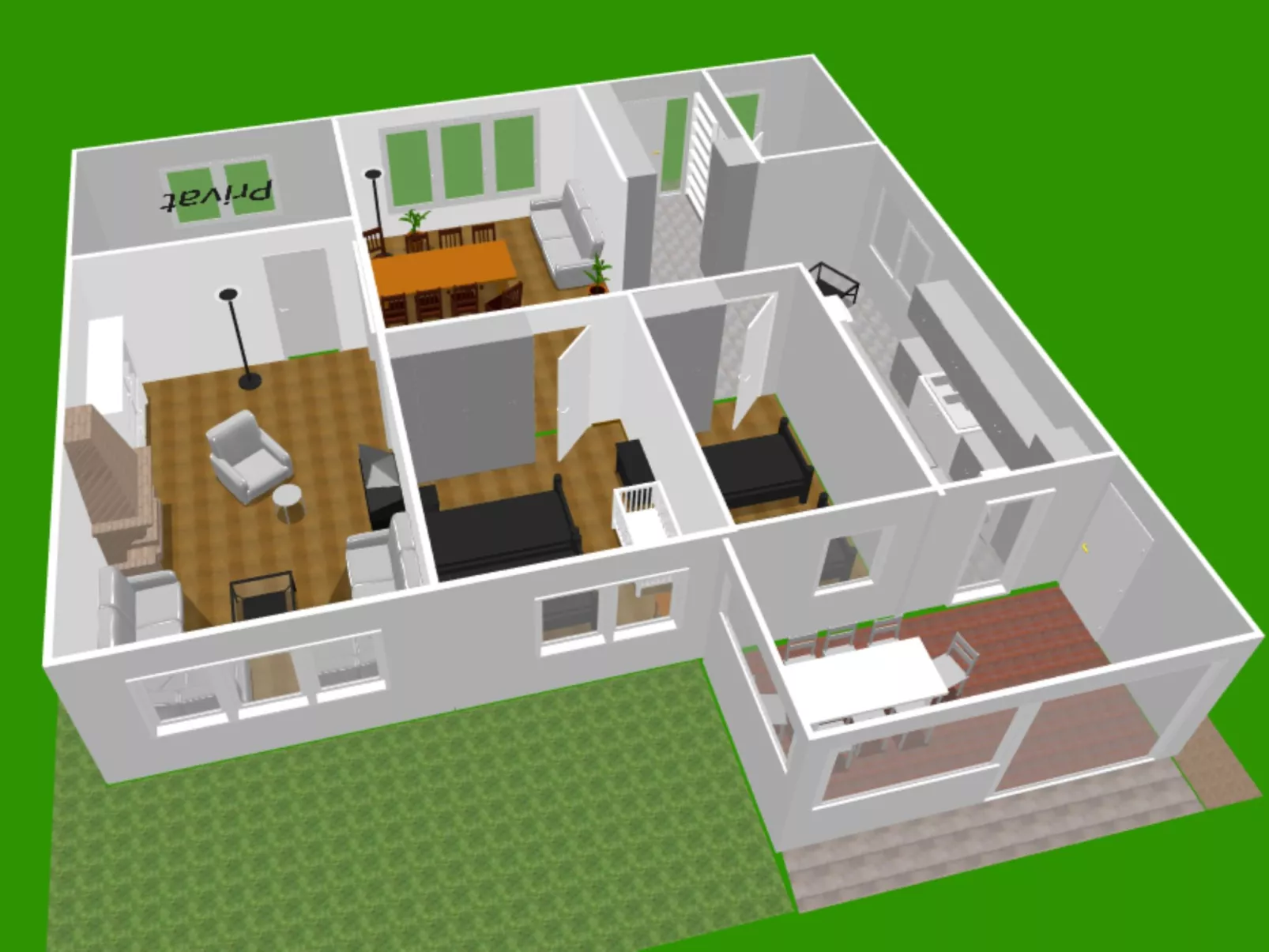 Familienfreundliches Ferienhaus mit großem Garten-Binnen