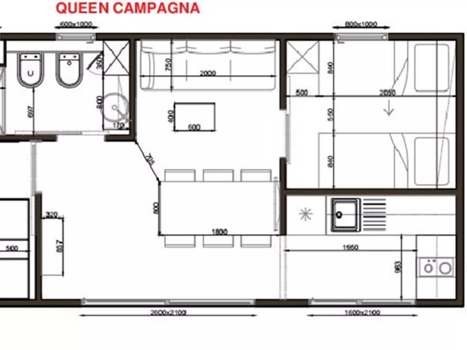 Mobilheim "Queen Campagna" mit gemeinschaftlichem Pool-Binnen