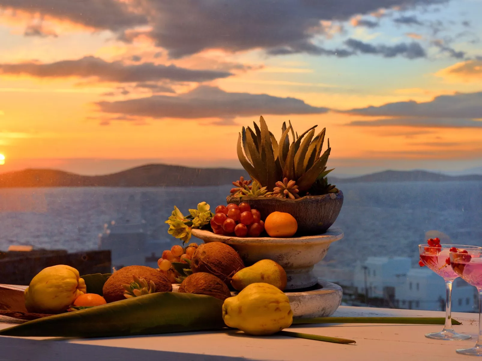 "Calypso Sunset" mit Terrasse-Buiten