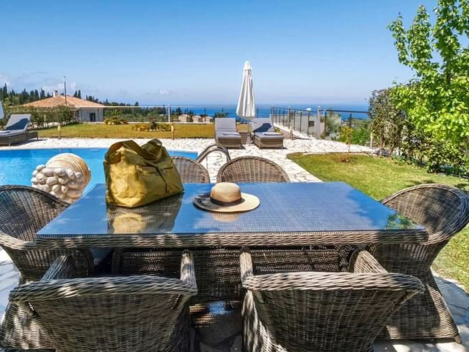 Luxuriöse Steinvilla Emily nahe dem Strand von Mylos-Binnen