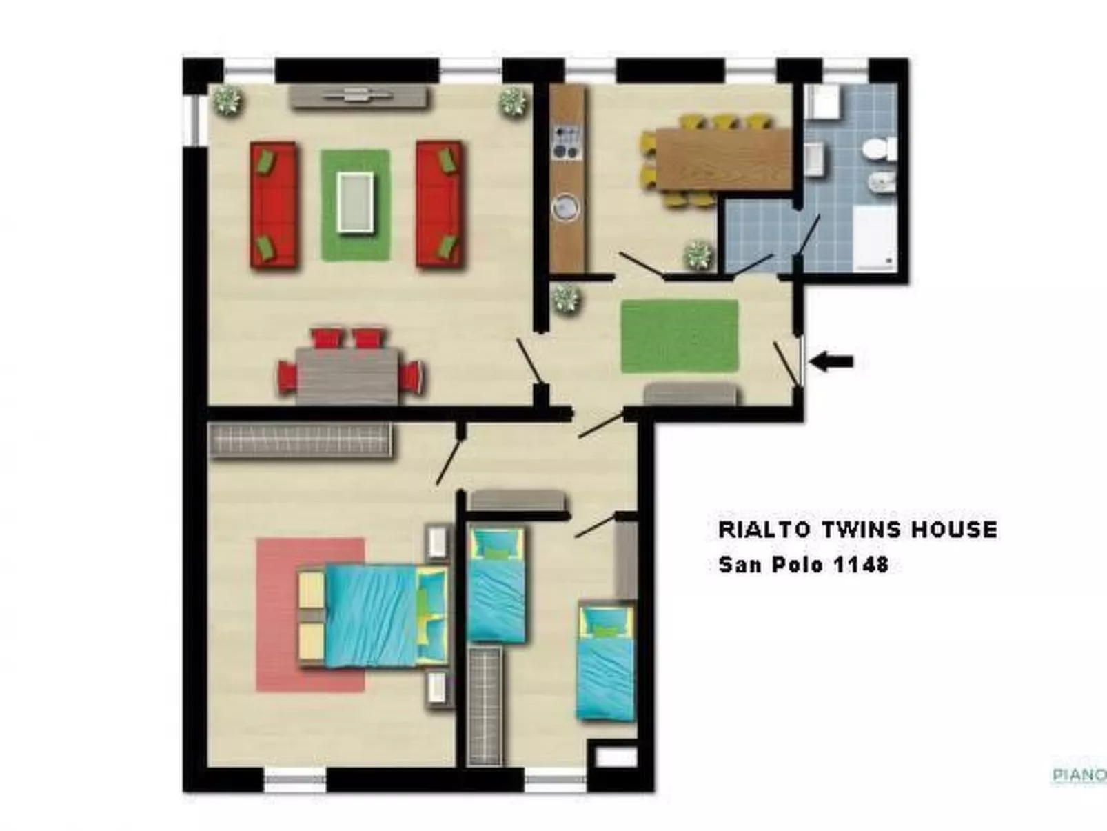 Im Zentrum von Venedig leben wie ein Venezianer.-Binnen