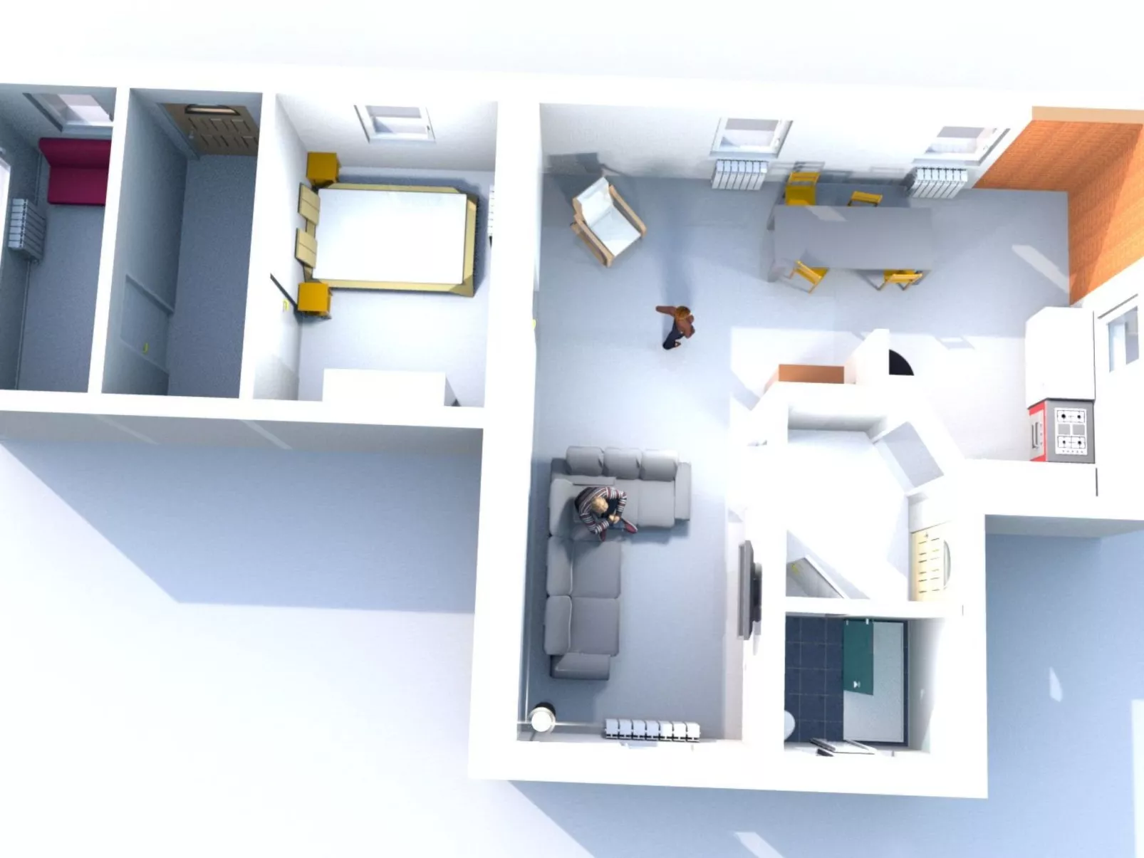 Helle und moderne Ferienwohnung mit Terrasse-Binnen