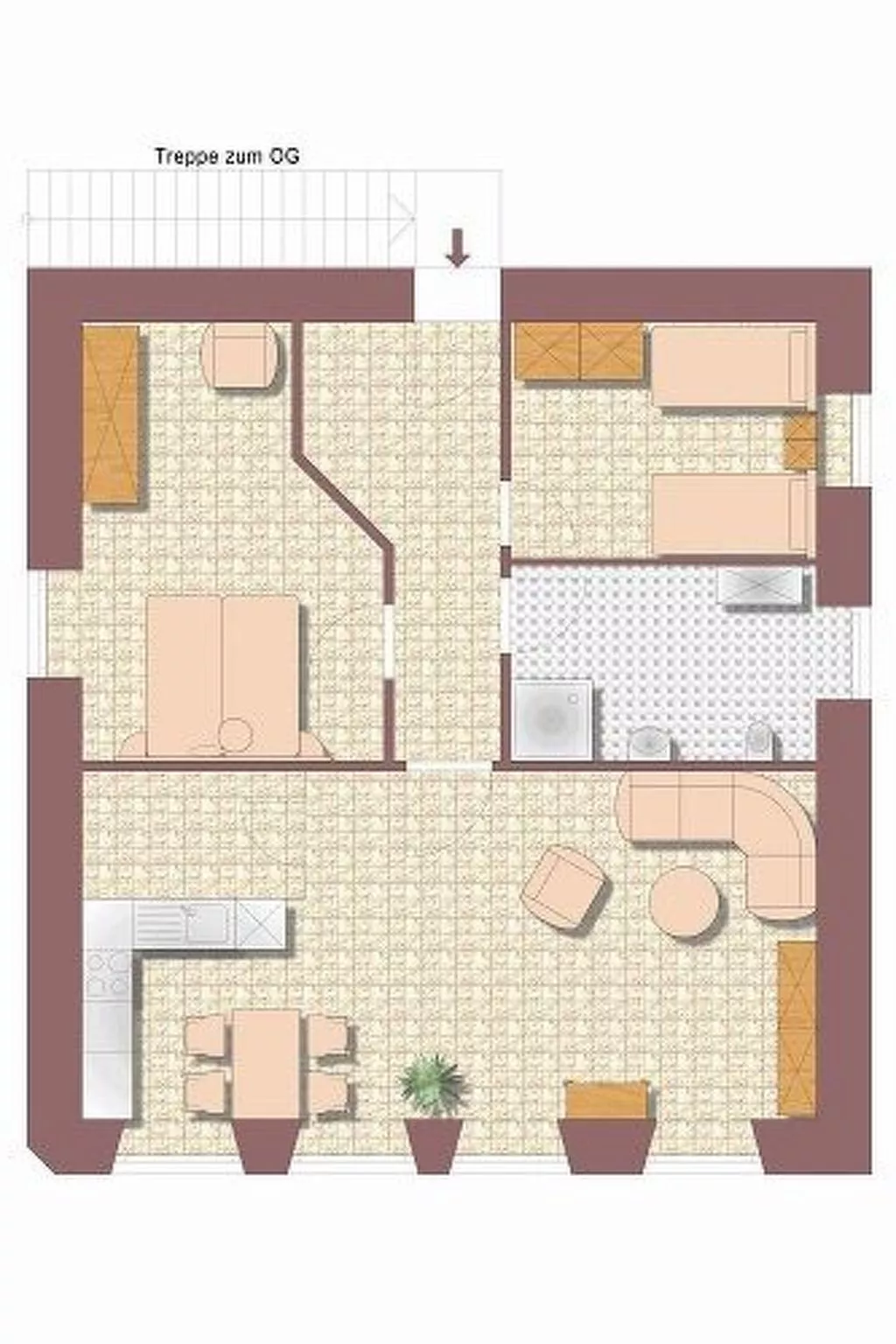 Appartement in Minheim mit Terrasse oder Balkon-Binnen