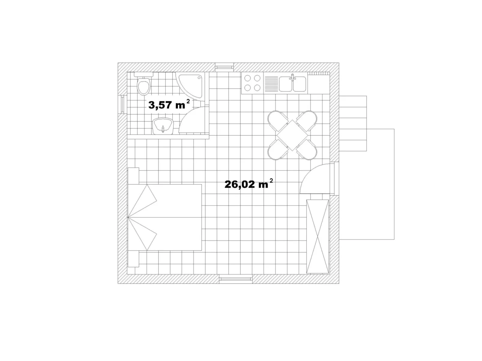 Kleines Steinhaus in einem ruhigen Ort auf der Insel Solta-Binnen