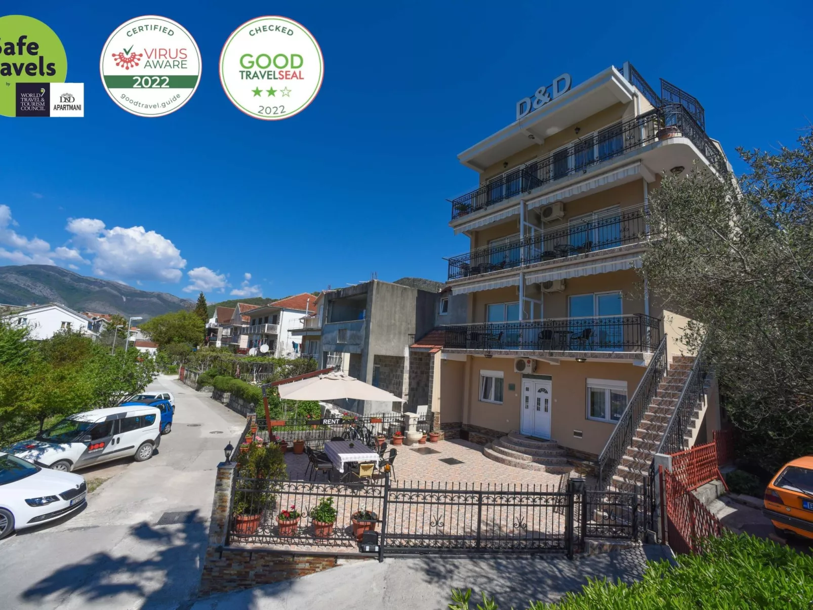Studio-Apartment mit Balkon - Buiten