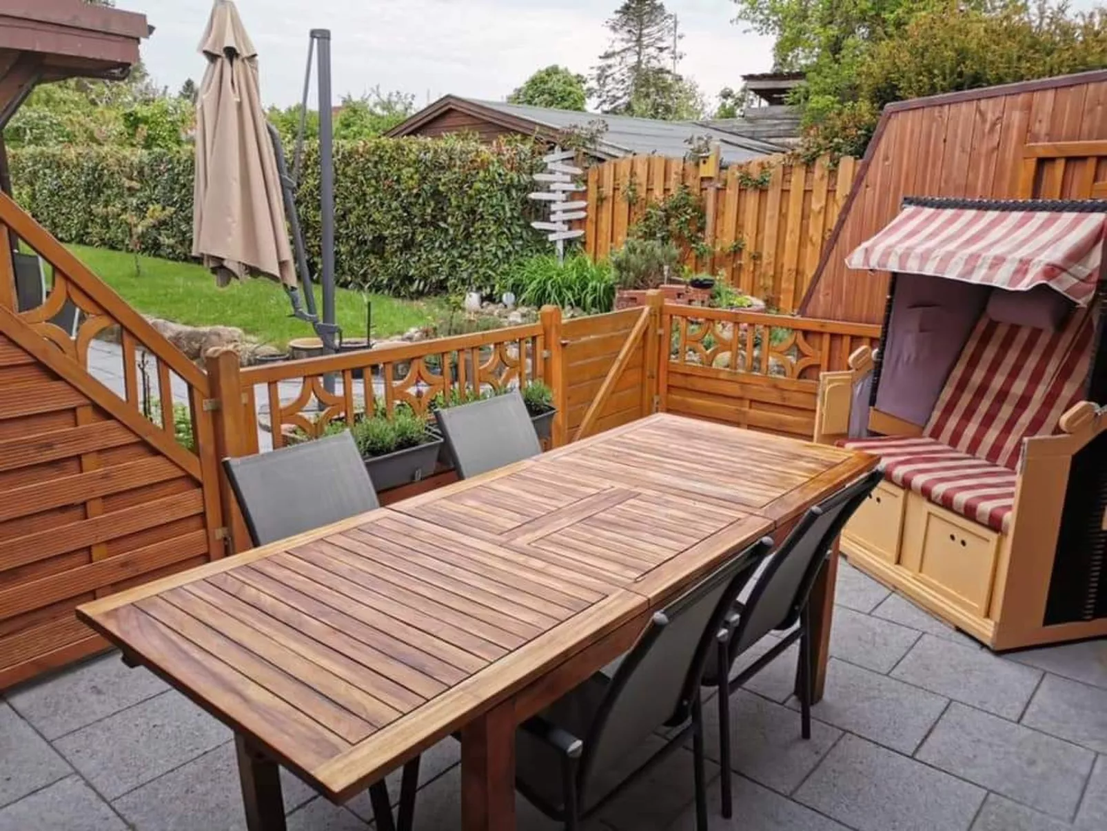 Nordsee Appartement Erdgeschoss-Buiten