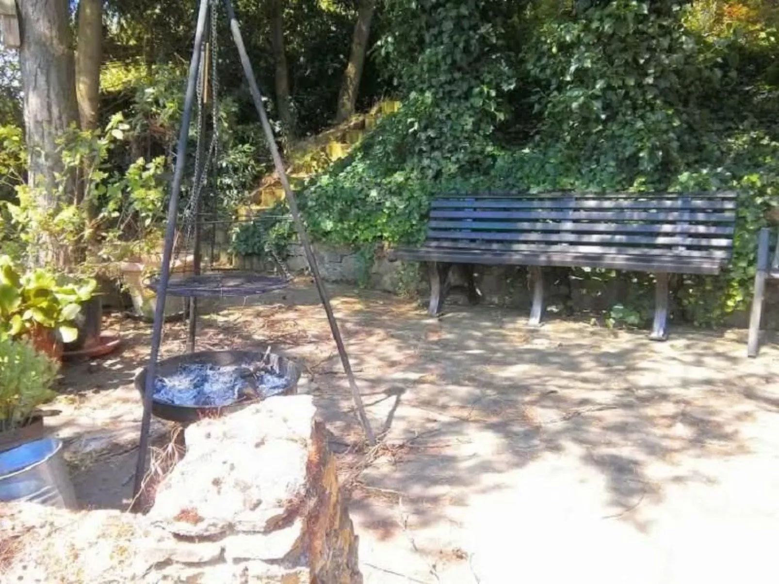 Appartement in Reetz mit Grill und Garten-Buiten