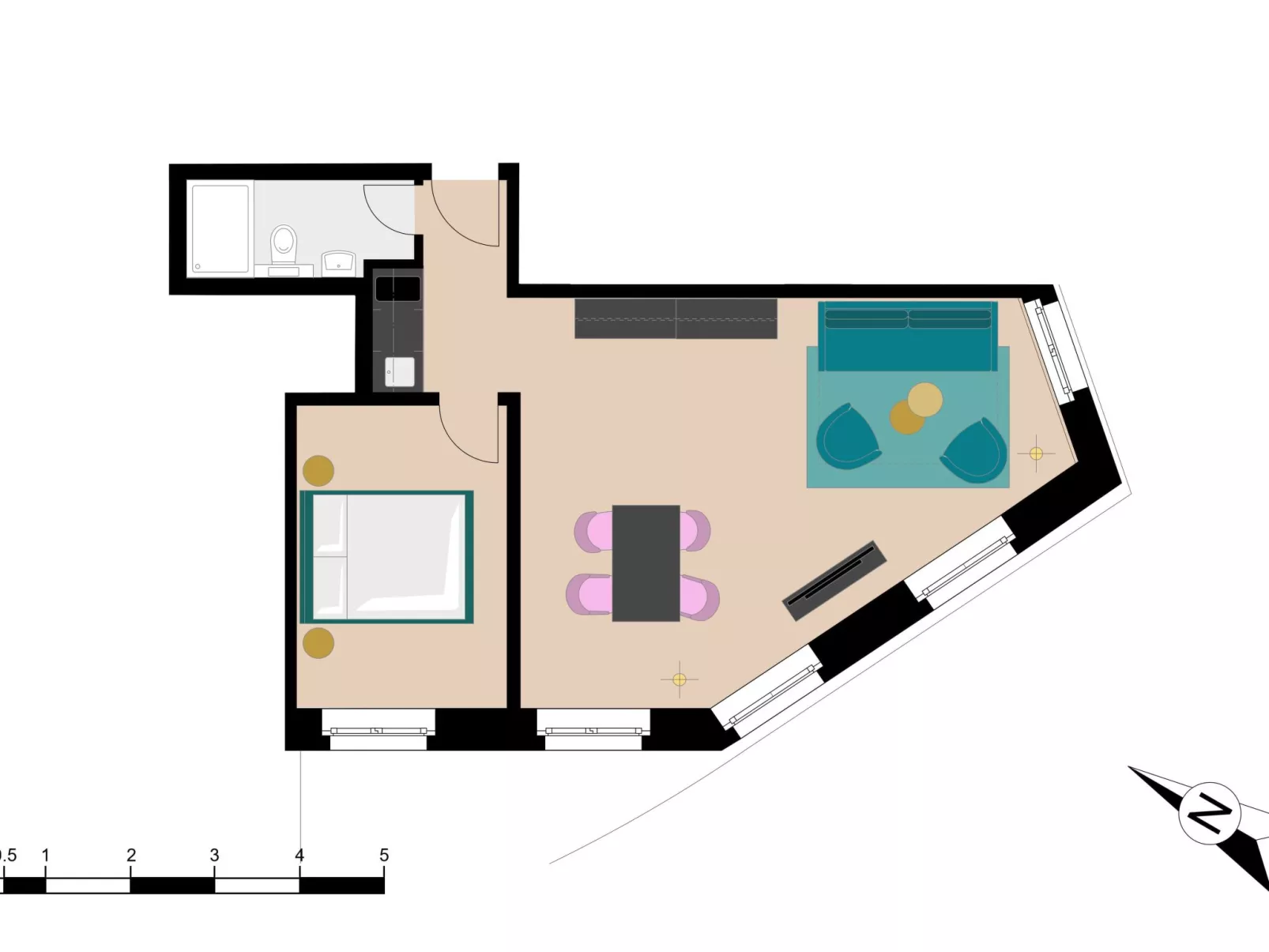 BankHouse Apt. XL304-Binnen