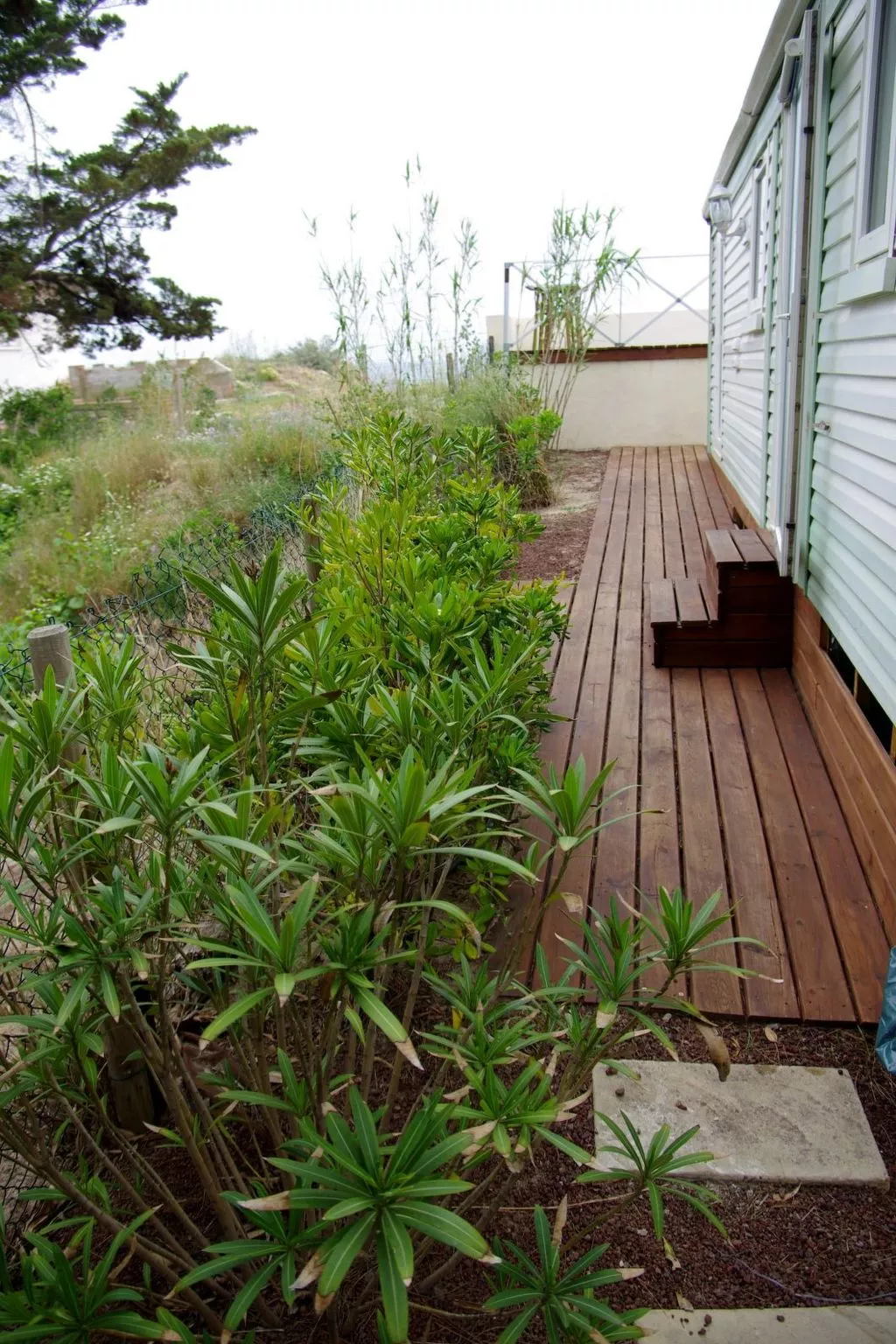 Mobiles Haus mit Blick auf das Wasser-Buiten