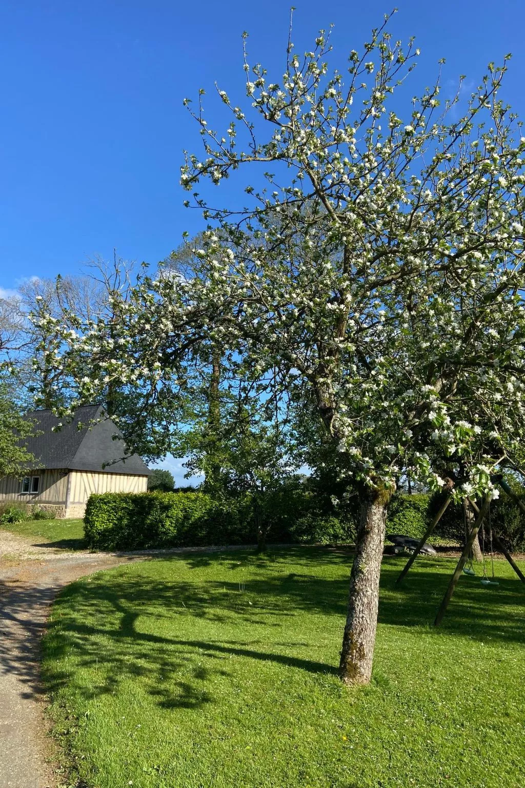 Neues normannisches Ferienhaus mit Charme die Kastanienbäume-Buiten