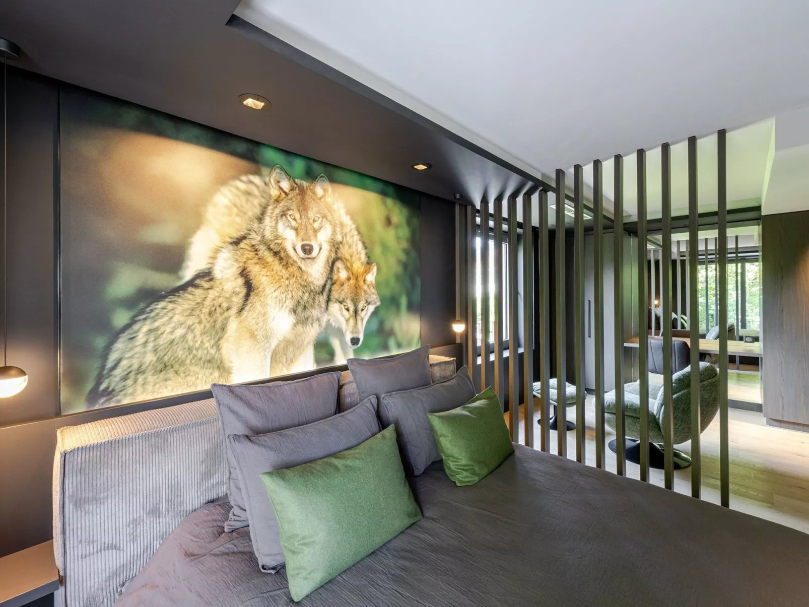 Loge aux Loups, Innenpool, Sauna, nahe am See-Binnen