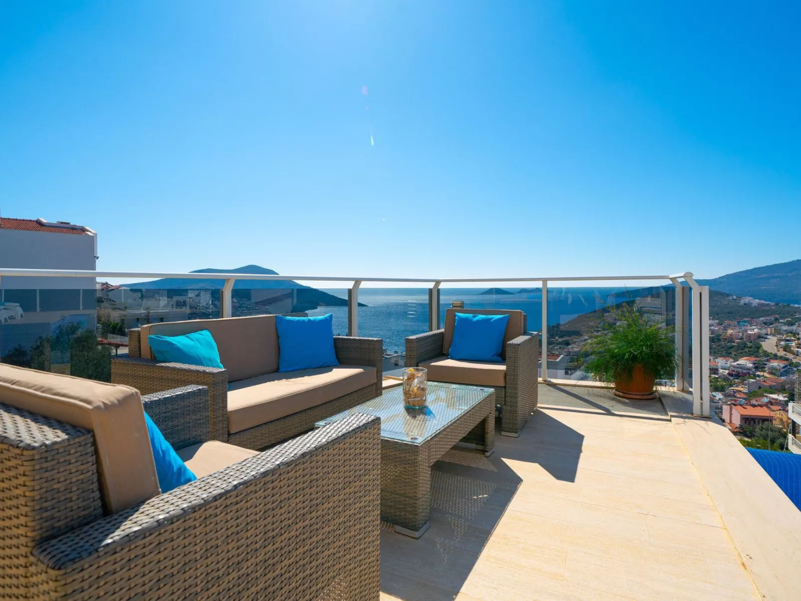 Luxuriöse Villa mit Meerblick in Kalkan Kalamar-Binnen