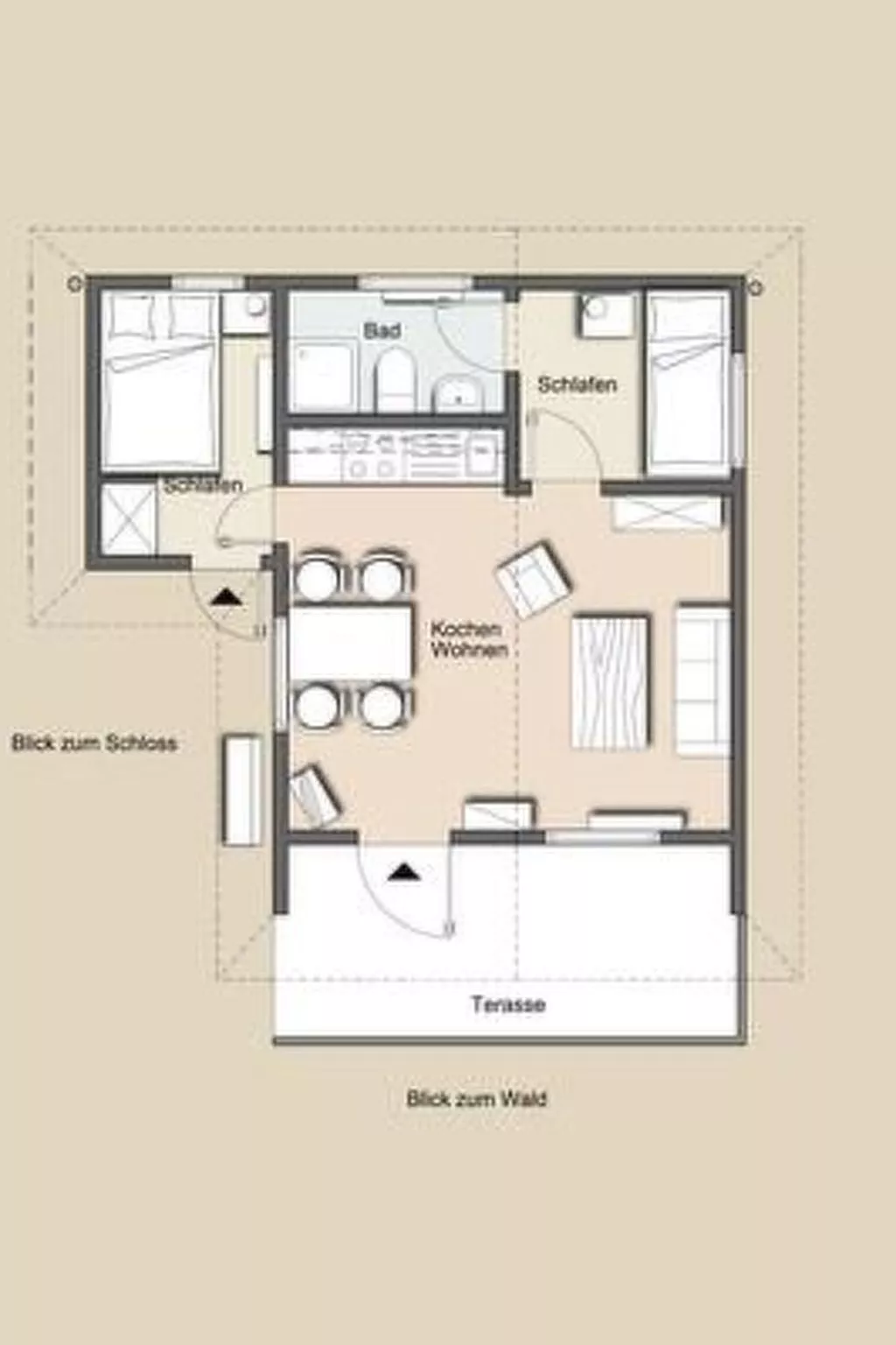 Schlossblick mit Teilseeblick-Binnen