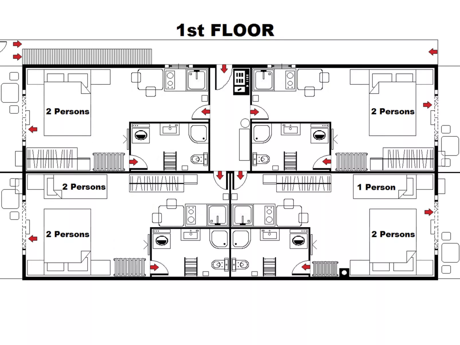 Studio für 4 Personen-Binnen