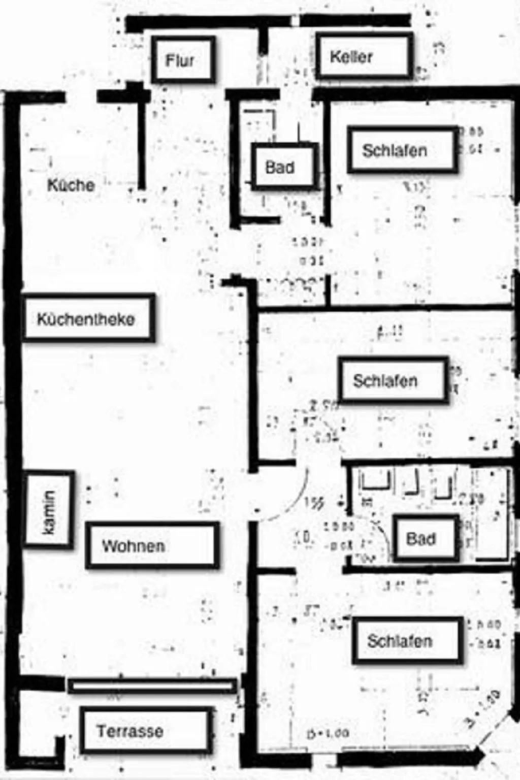 Chesa Cagiuma, Gartenwohnung-Binnen