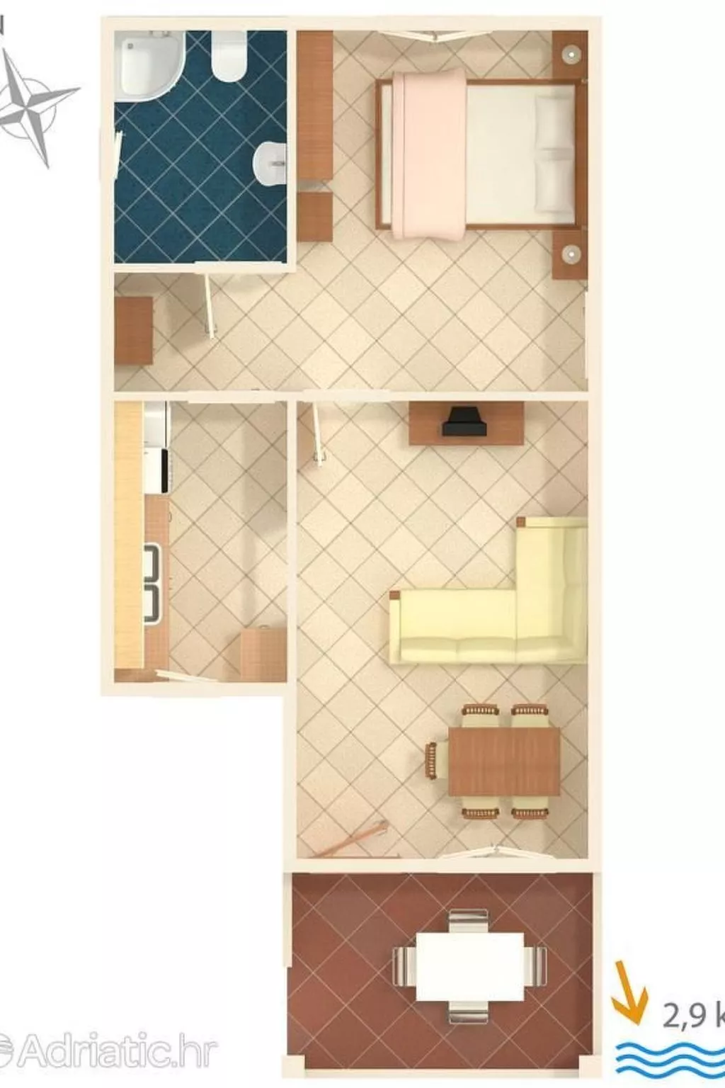 Apartment in Pula, Kroatien mit hohen Gästebewertungen-Binnen