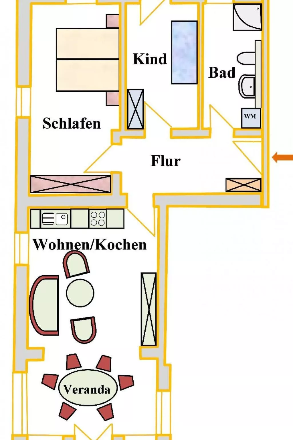 Appartemen in trestaurierte Bädervilla Quisisana