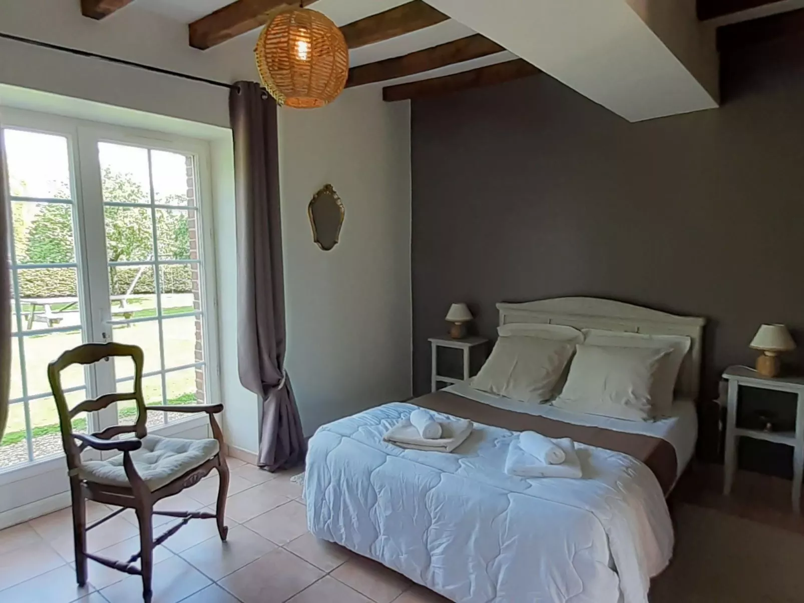 Normannisches Ferienhaus mit Charme les châtaigniers 1 Zimmer-Binnen