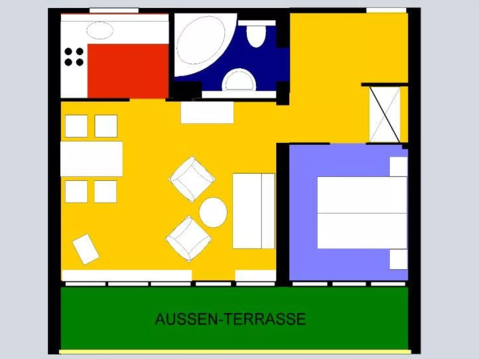 Stylische Ferienwohnung mit Südbalkon in Messenähe-Binnen