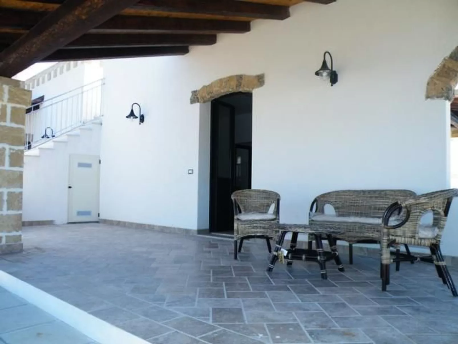 Gemütliche Ferienwohnung in Sogliano Cavour mit Terrasse, gemeinsamem Pool und-Buiten