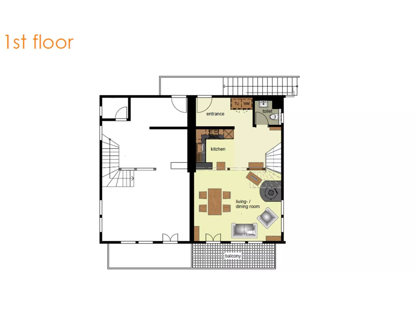 Apartment Kiwi links-Binnen
