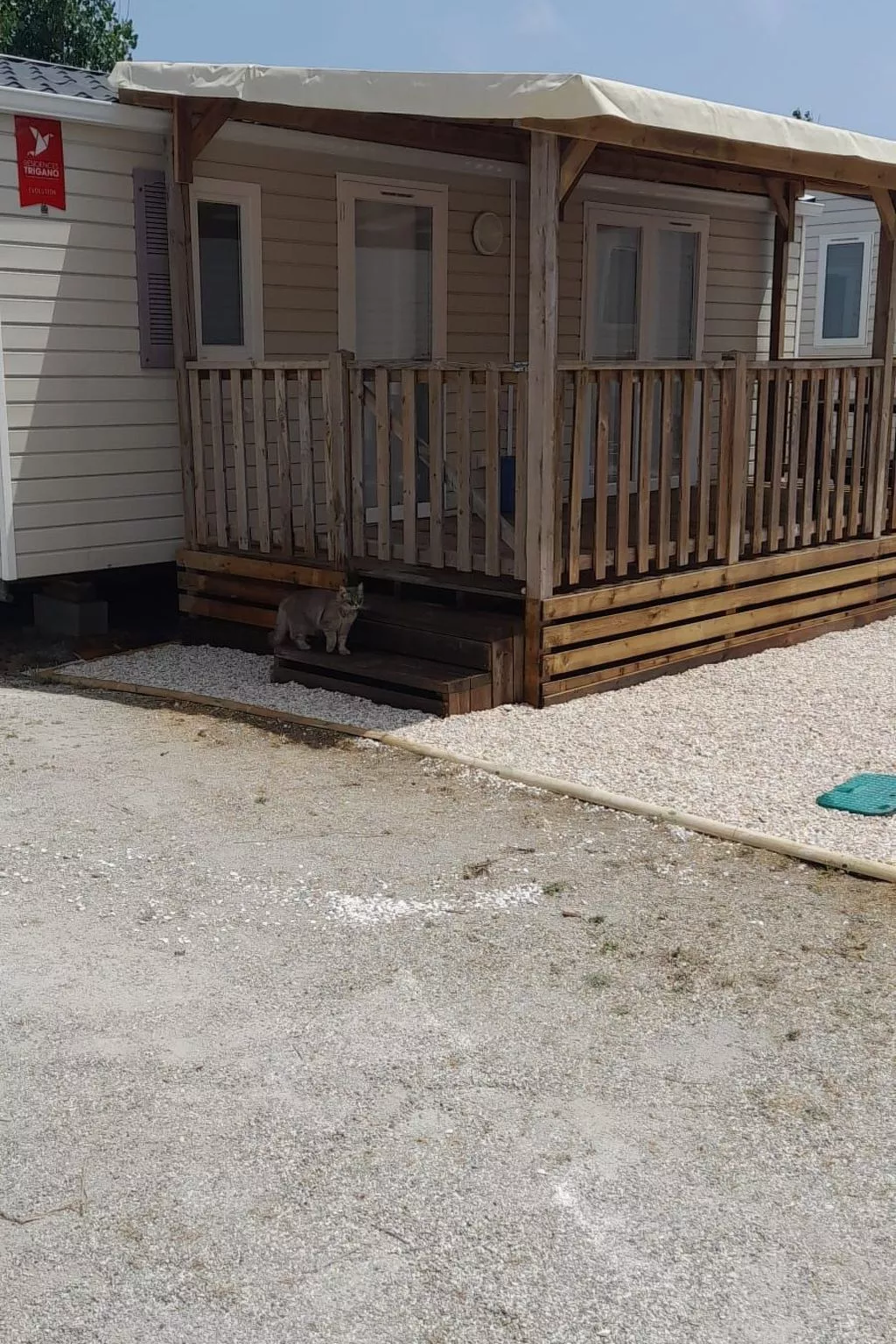Mobilheim "Les Dunes" mit Blick auf das Wasser-Buiten