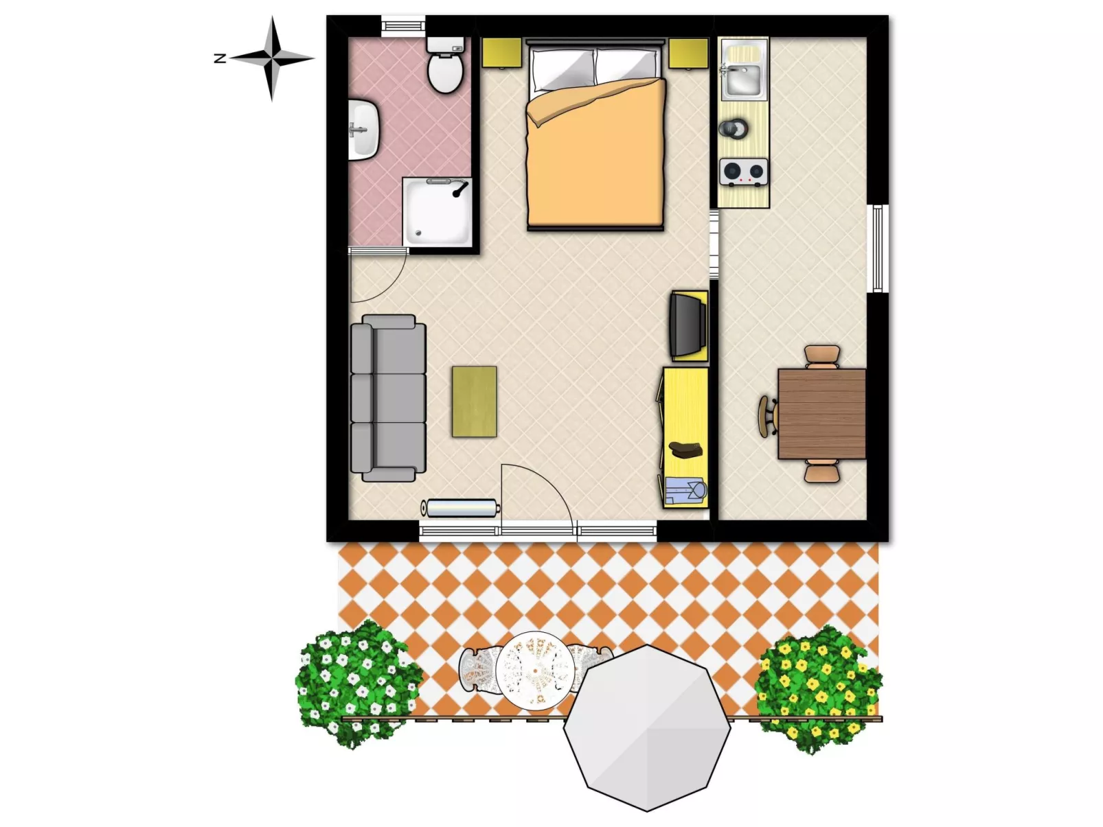 Gemütliche Ferienwohnung für 3 Personen-Binnen