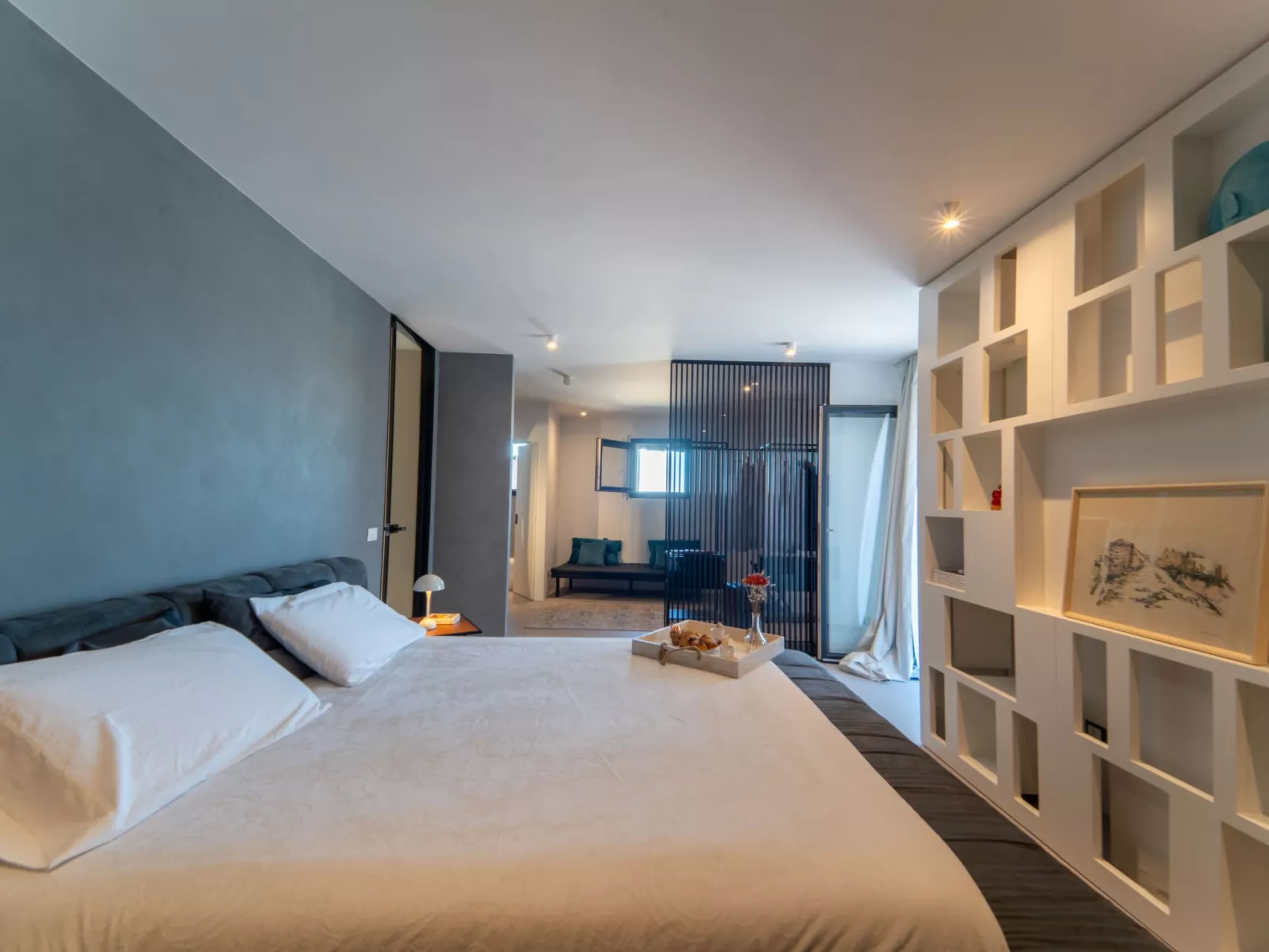 Luxuriöse Flucht mit Meerblick-Binnen