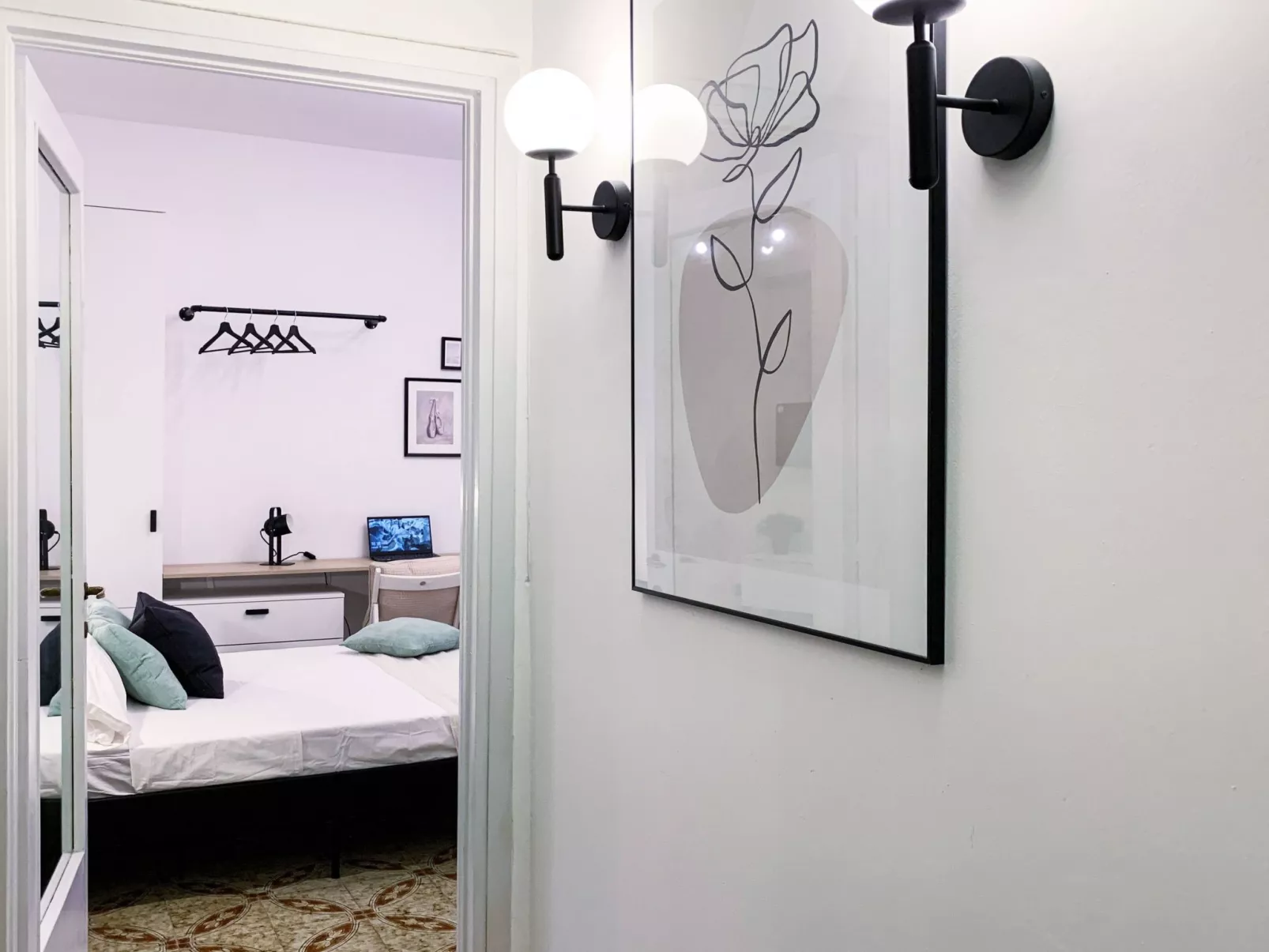 Ein-Zimmer-Wohnung 'Milan' mit Balkon-Binnen