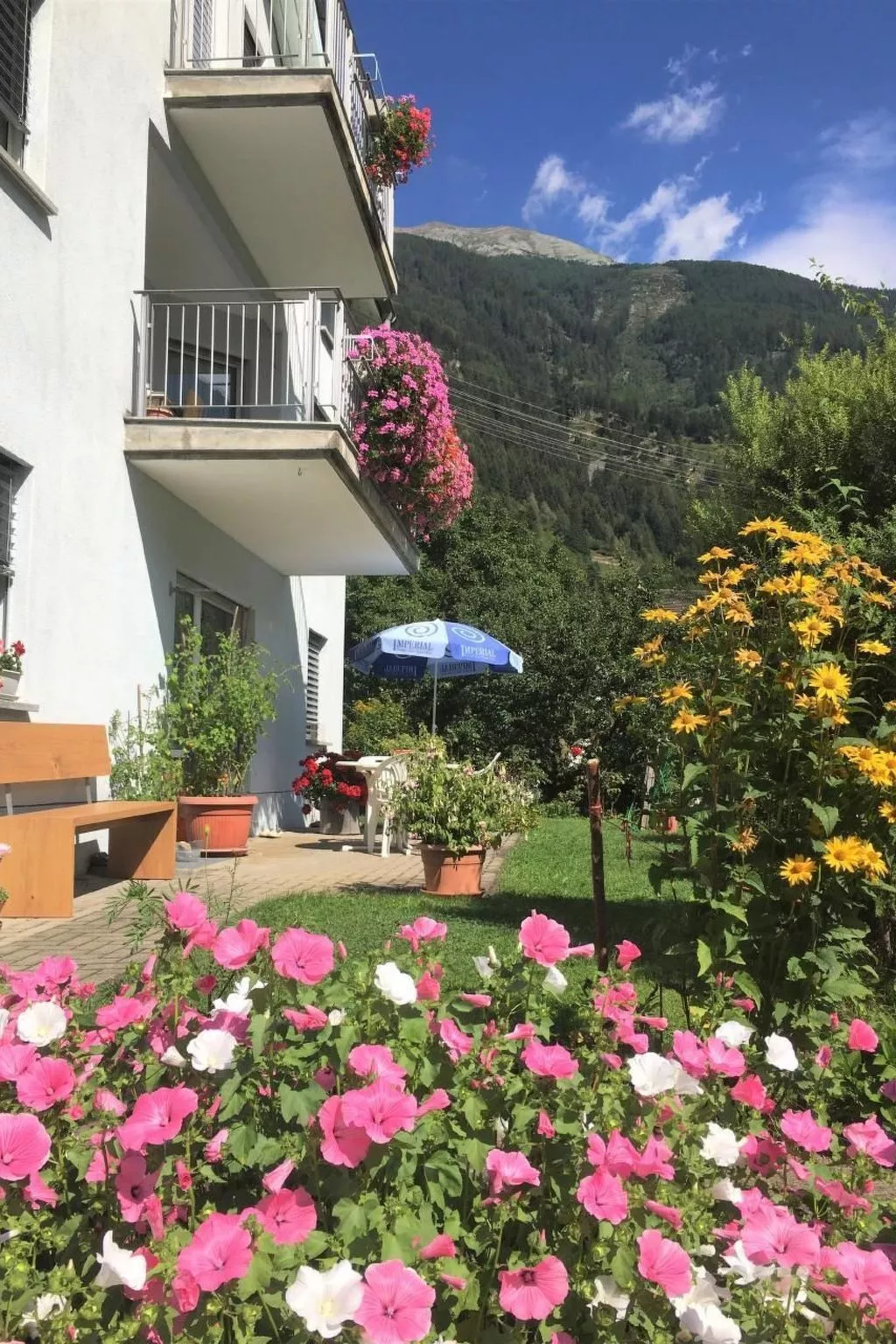 Wohnung mit Bergblick-Buiten