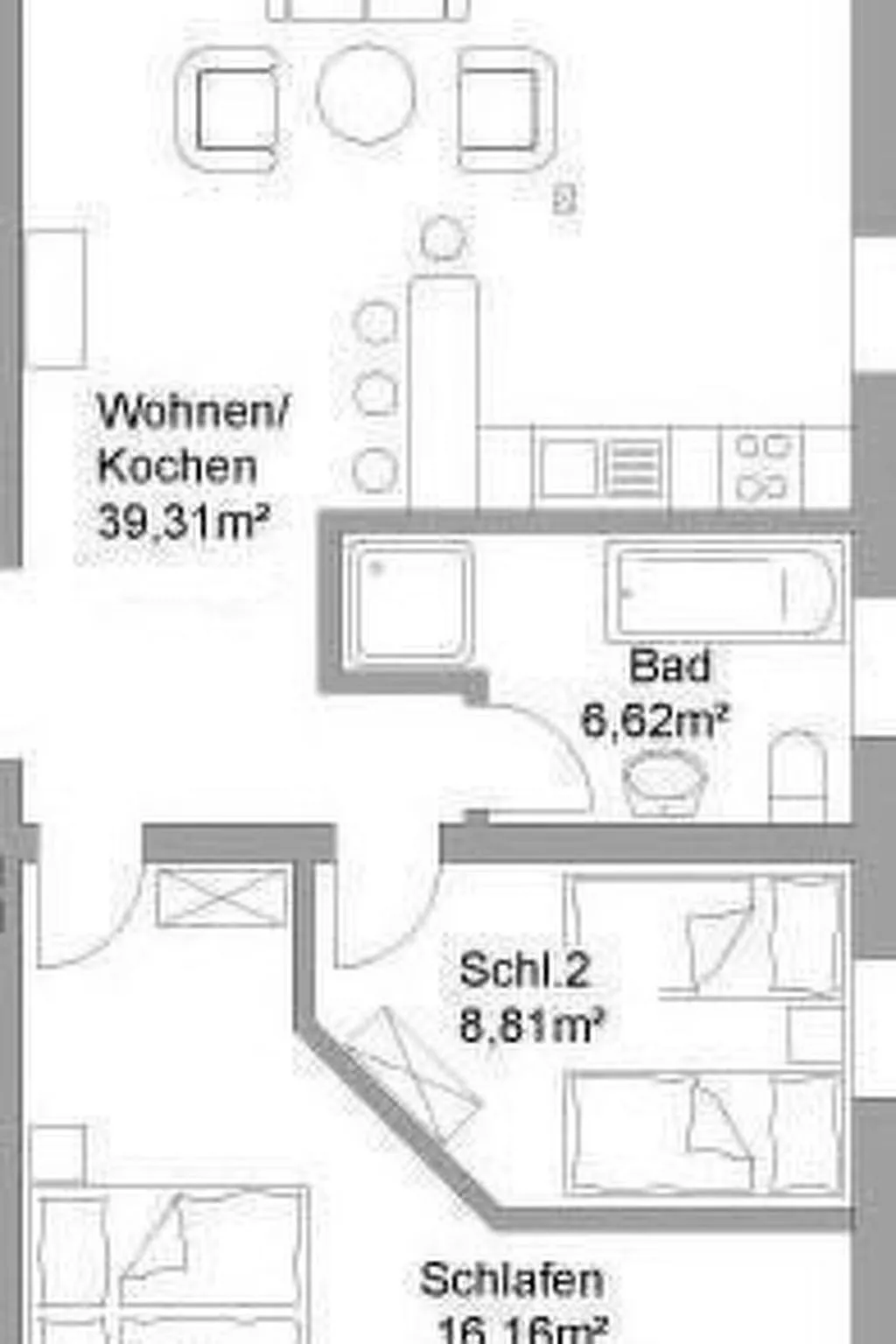 Wohnung im zweiten Obergeschoss des Gutshauses-Binnen